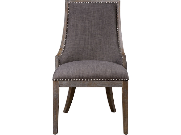 Uttermost Aidrian Charcoal Gray Accent Chair 23305 23305