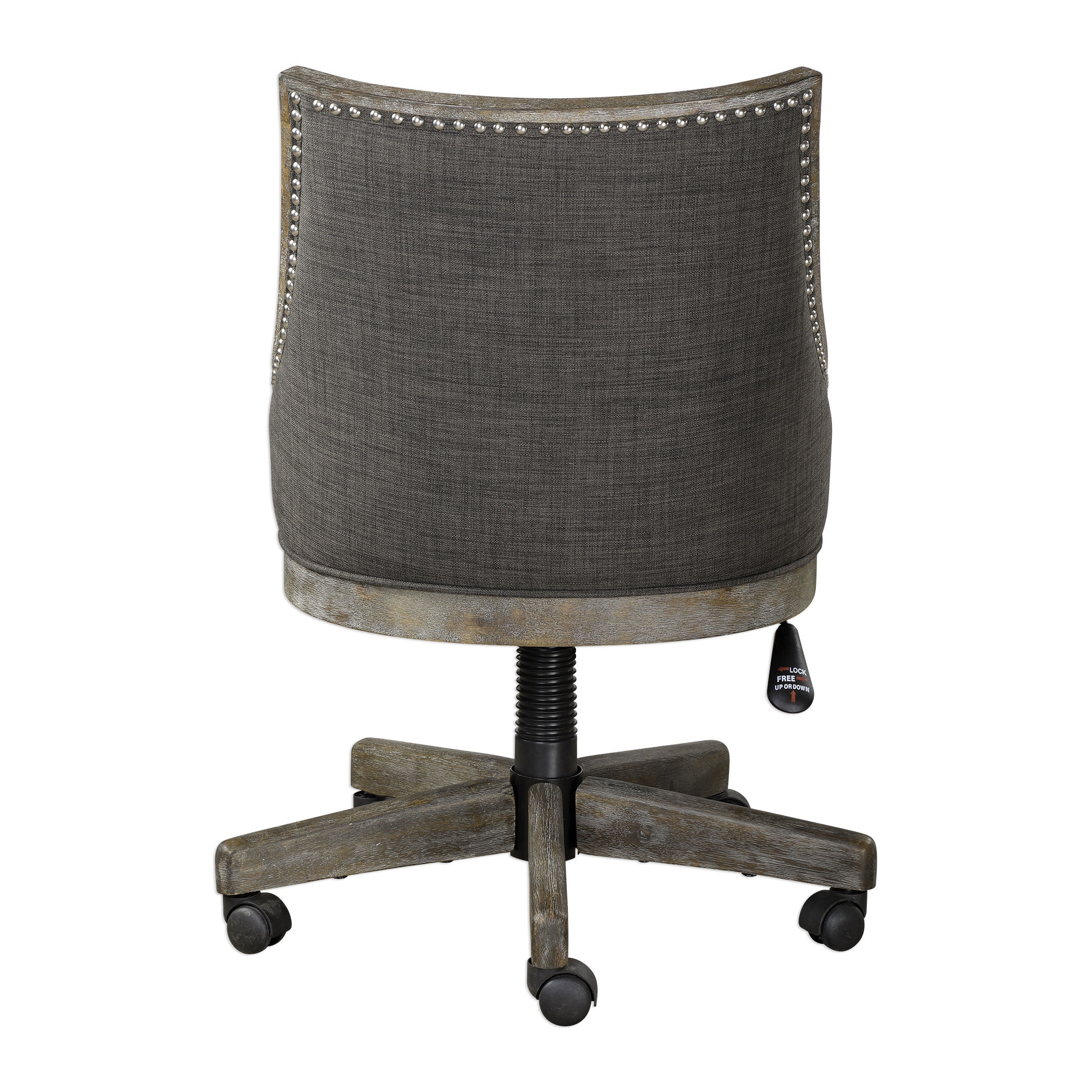 Uttermost 23431 Home Office Aidrian Charcoal Desk Chair