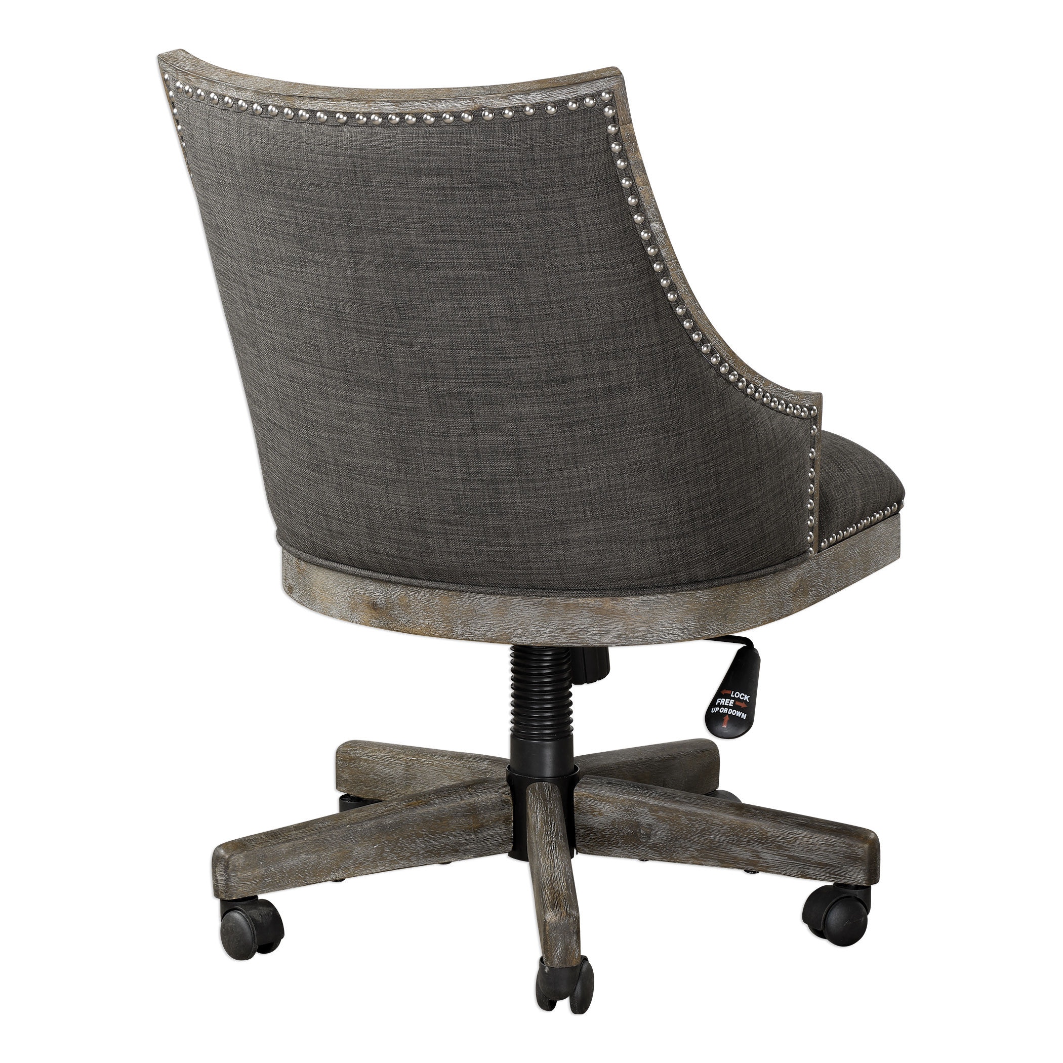 Uttermost 23431 Home Office Aidrian Charcoal Desk Chair