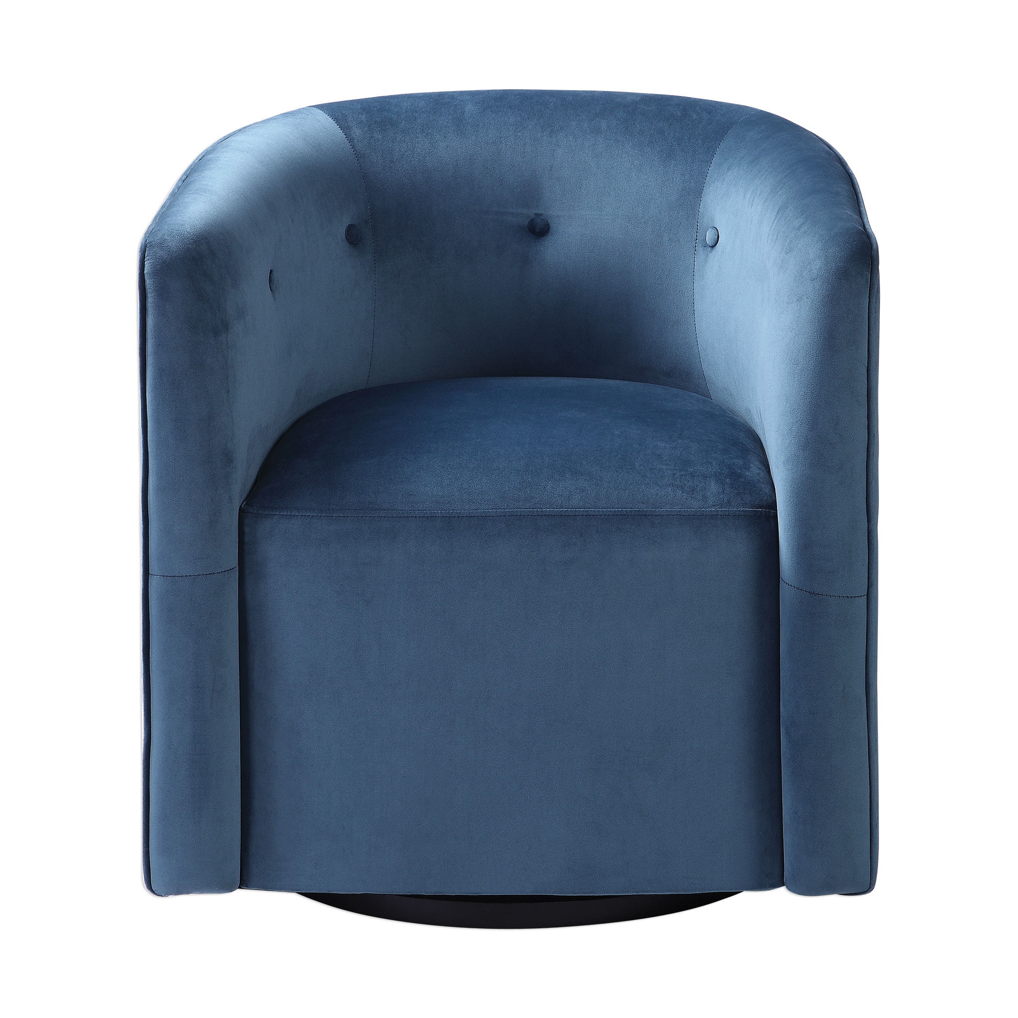 blue swivel chair living room