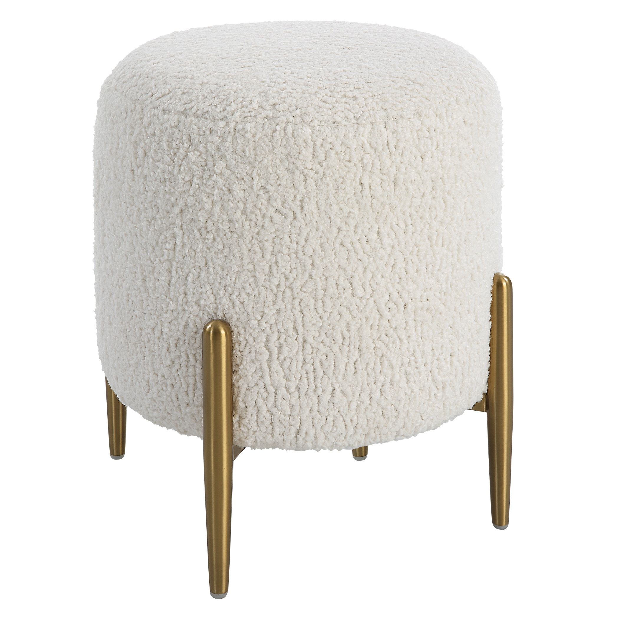 White and store gold ottoman