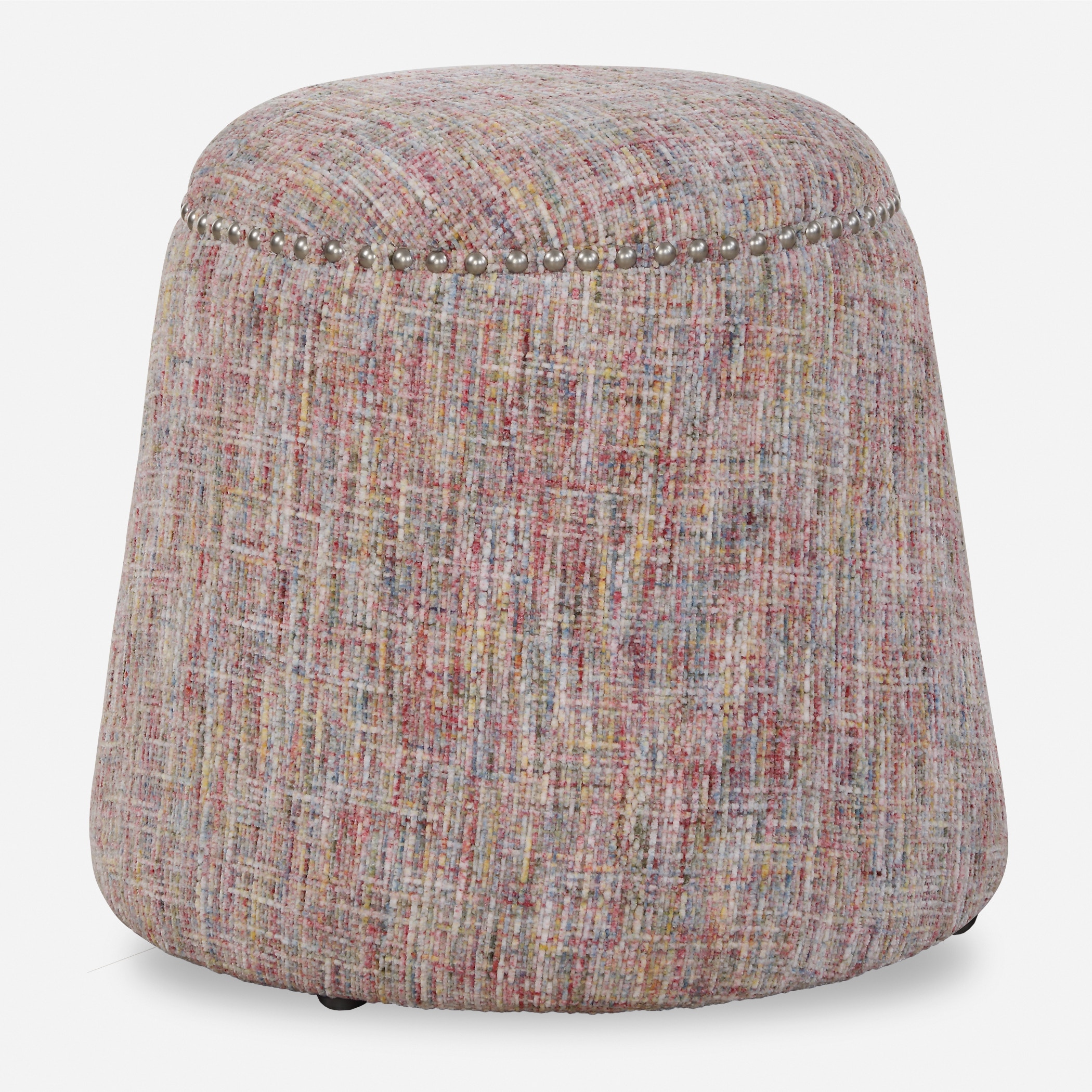 Uttermost Living Room Gumdrop Confetti Chenille Ottoman