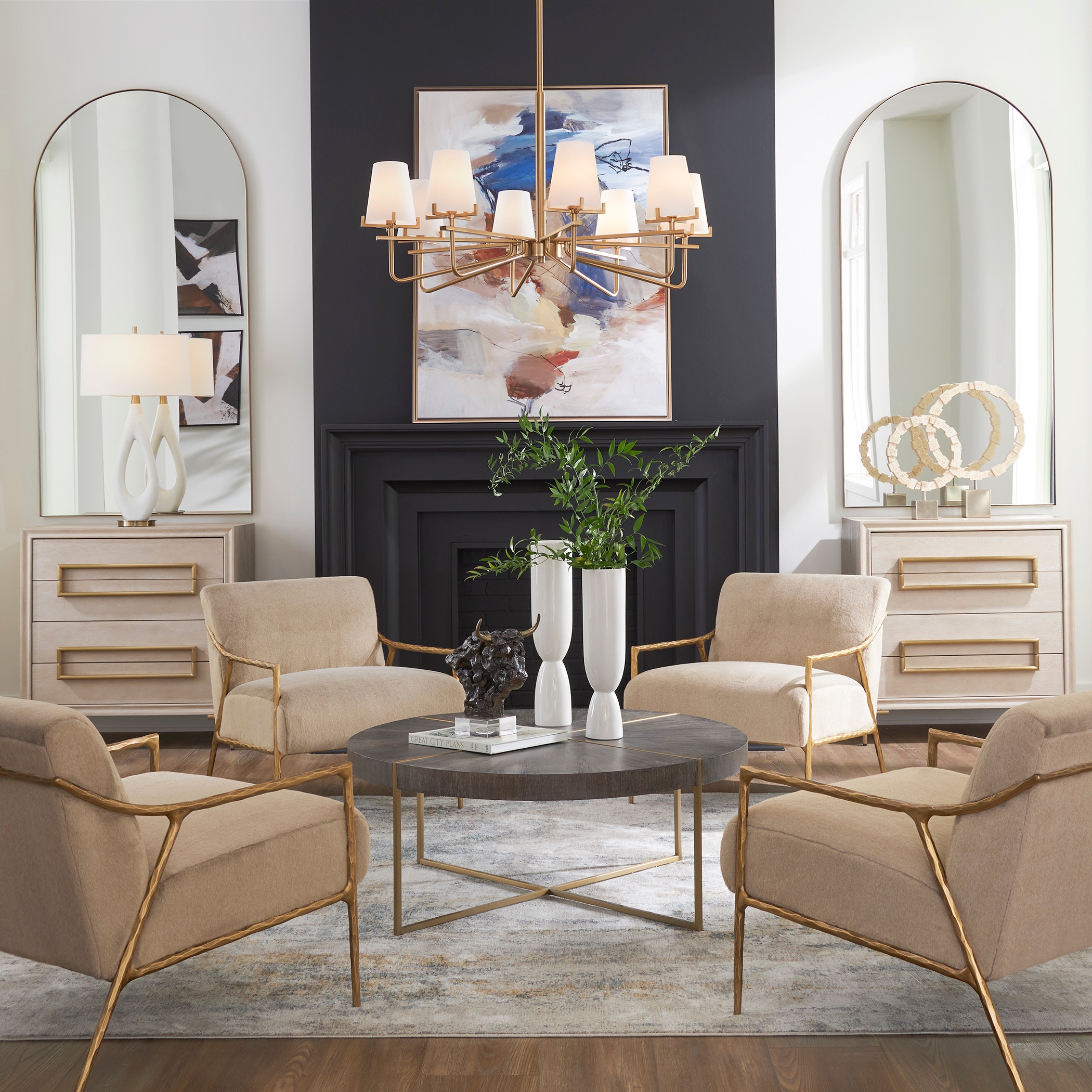 Gold accent chair sales