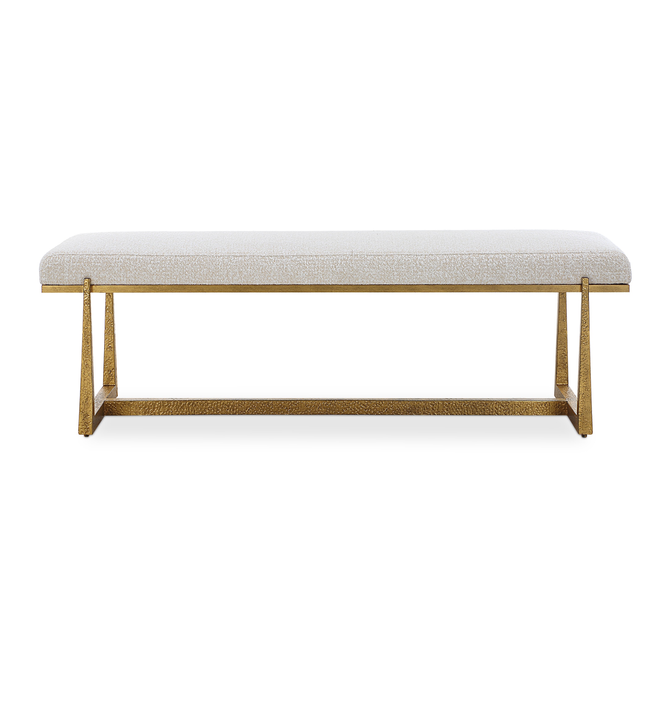 Uttermost Midas Antique Gold Bench 23904 - Amish Furniture of