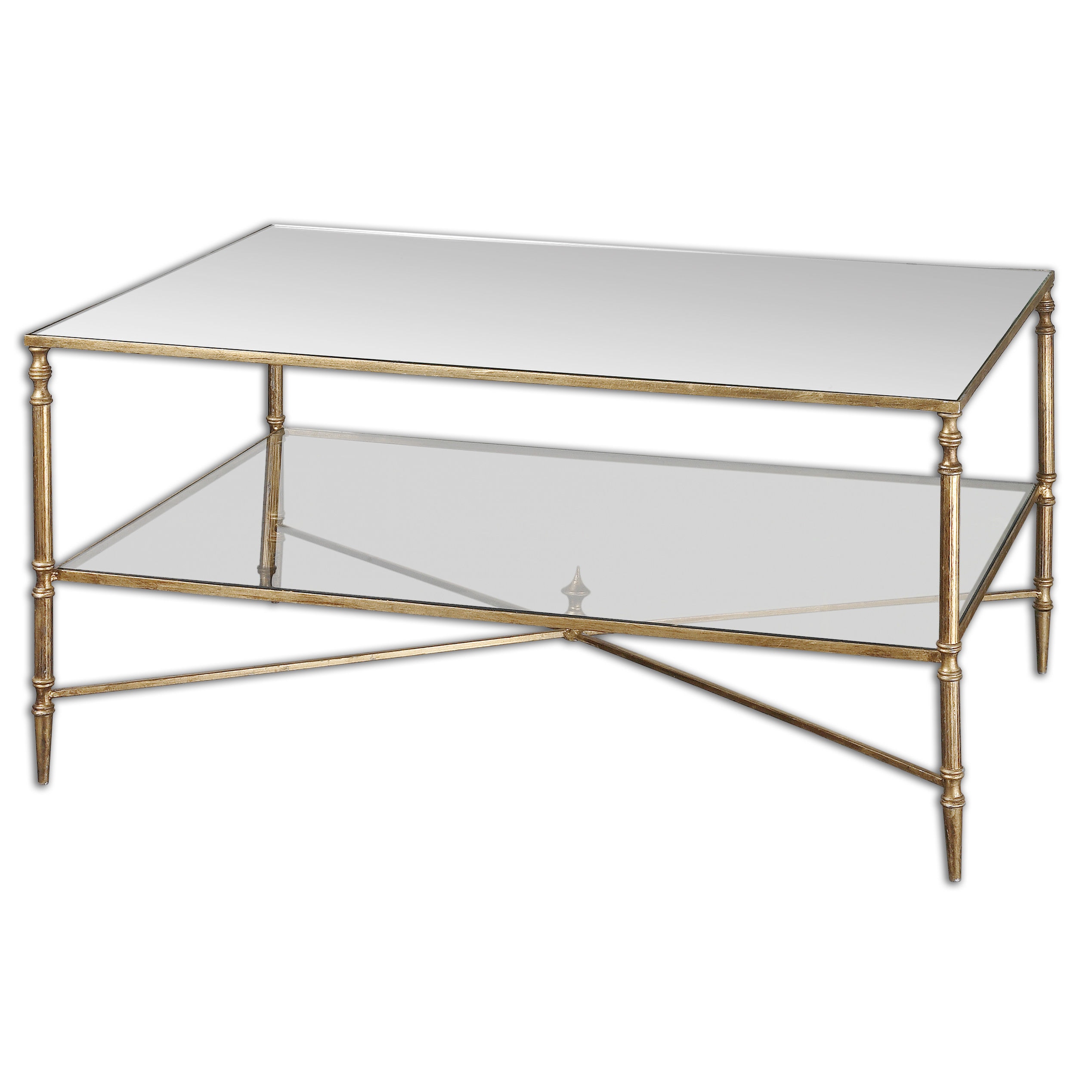 uttermost henzler mirrored glass console table