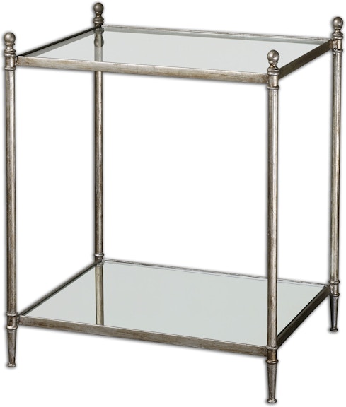 Uttermost Gannon Mirrored Glass End Table 24282 24282