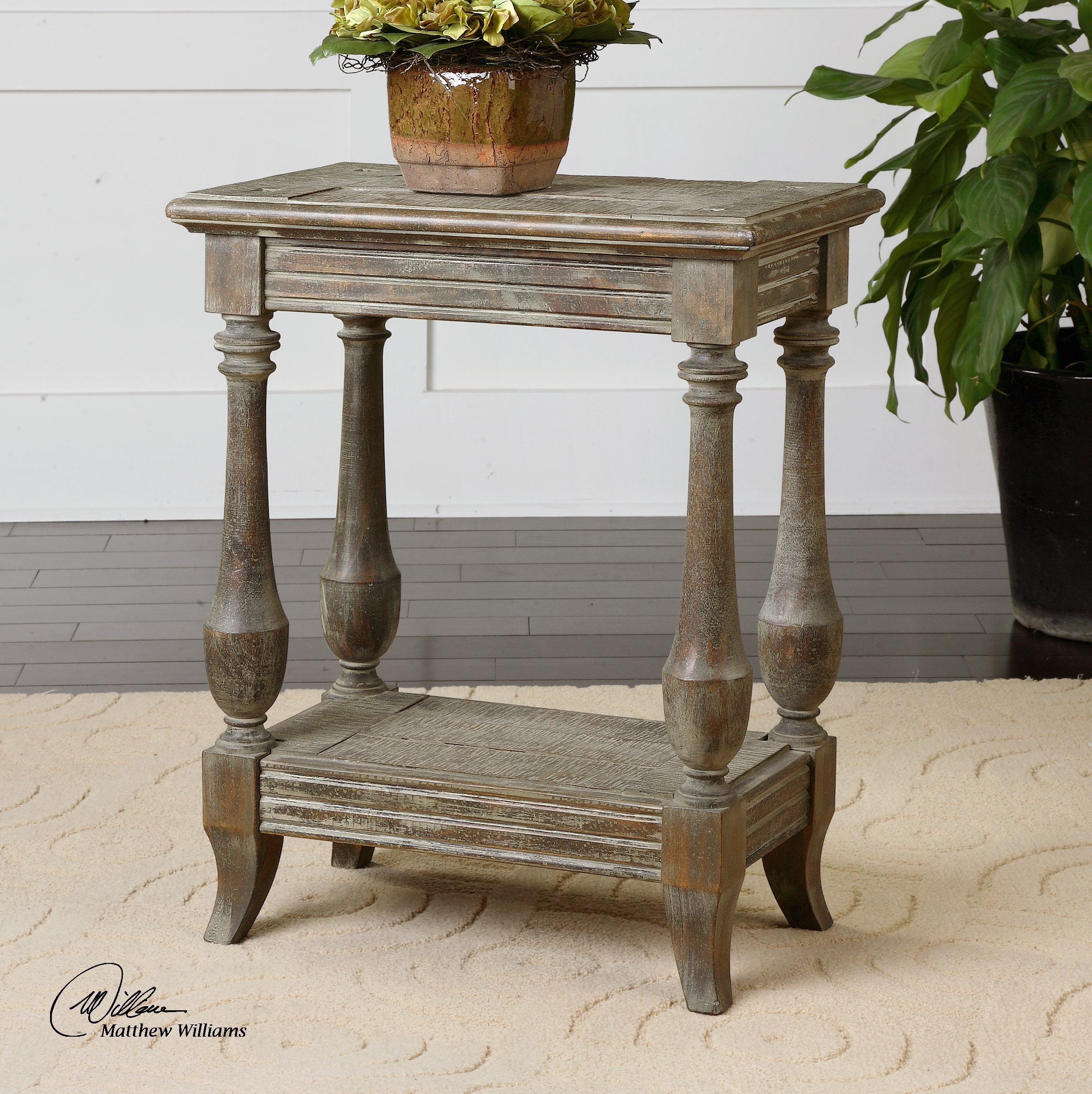 distressed accent tables