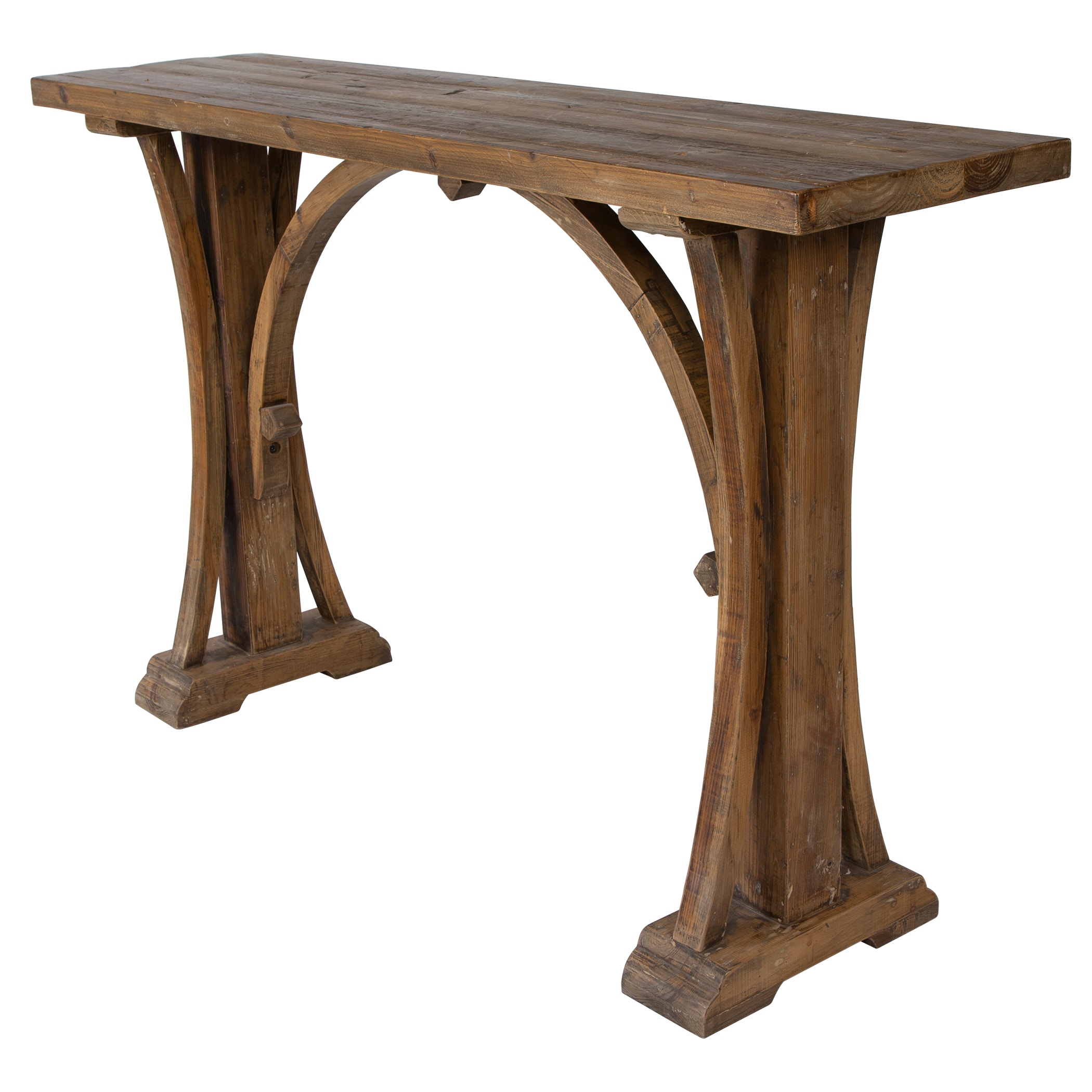 uttermost genessis reclaimed wood console table