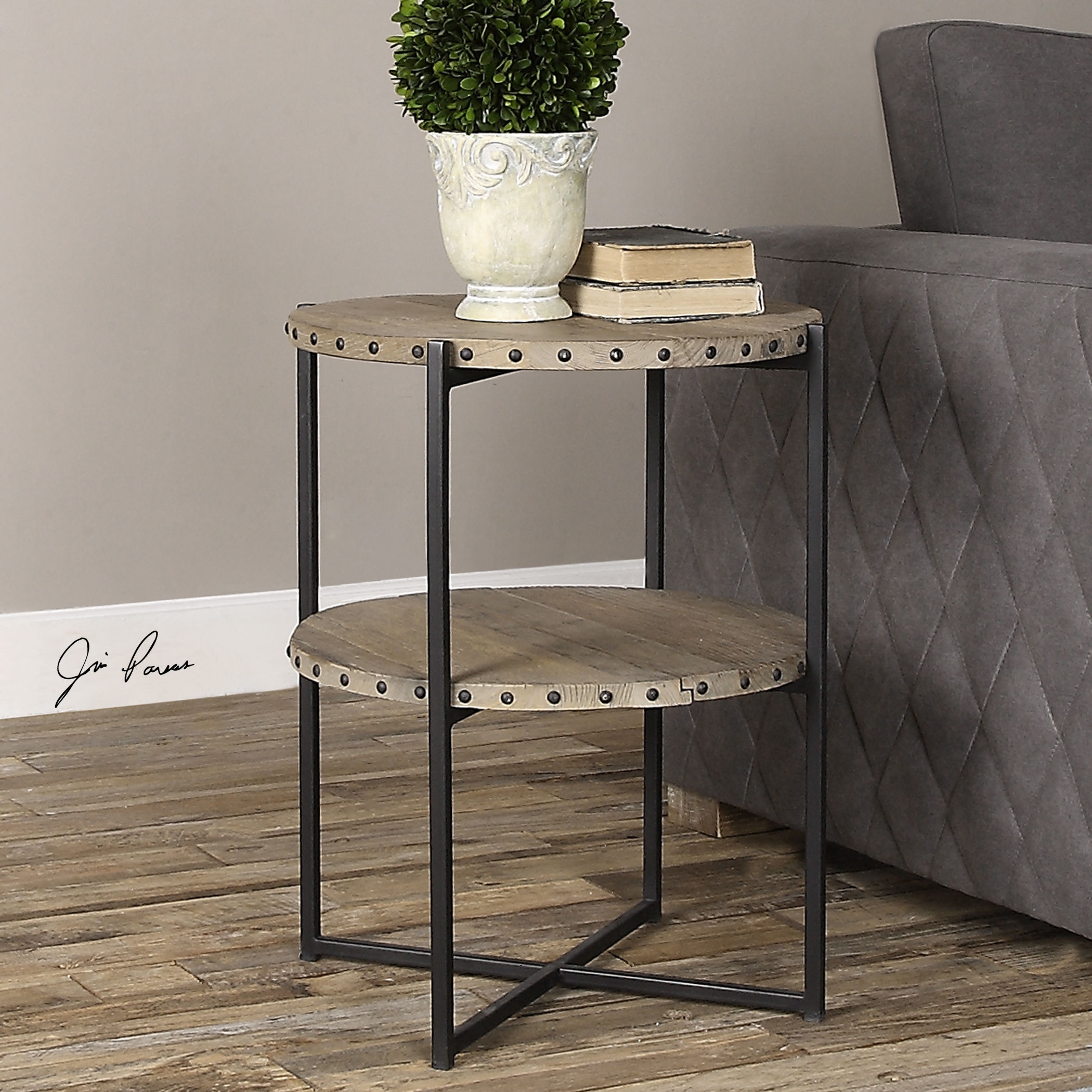 uttermost round accent table