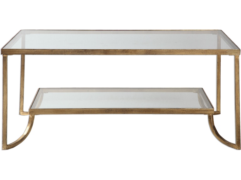 Uttermost Katina Gold Leaf Coffee Table 24540 24540
