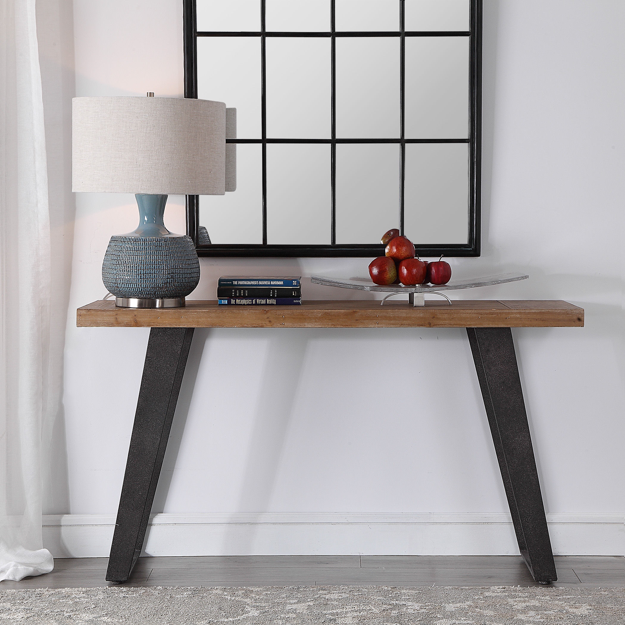 Uttermost Living Room Freddy Weathered Console Table 24877 White House Designs for Life