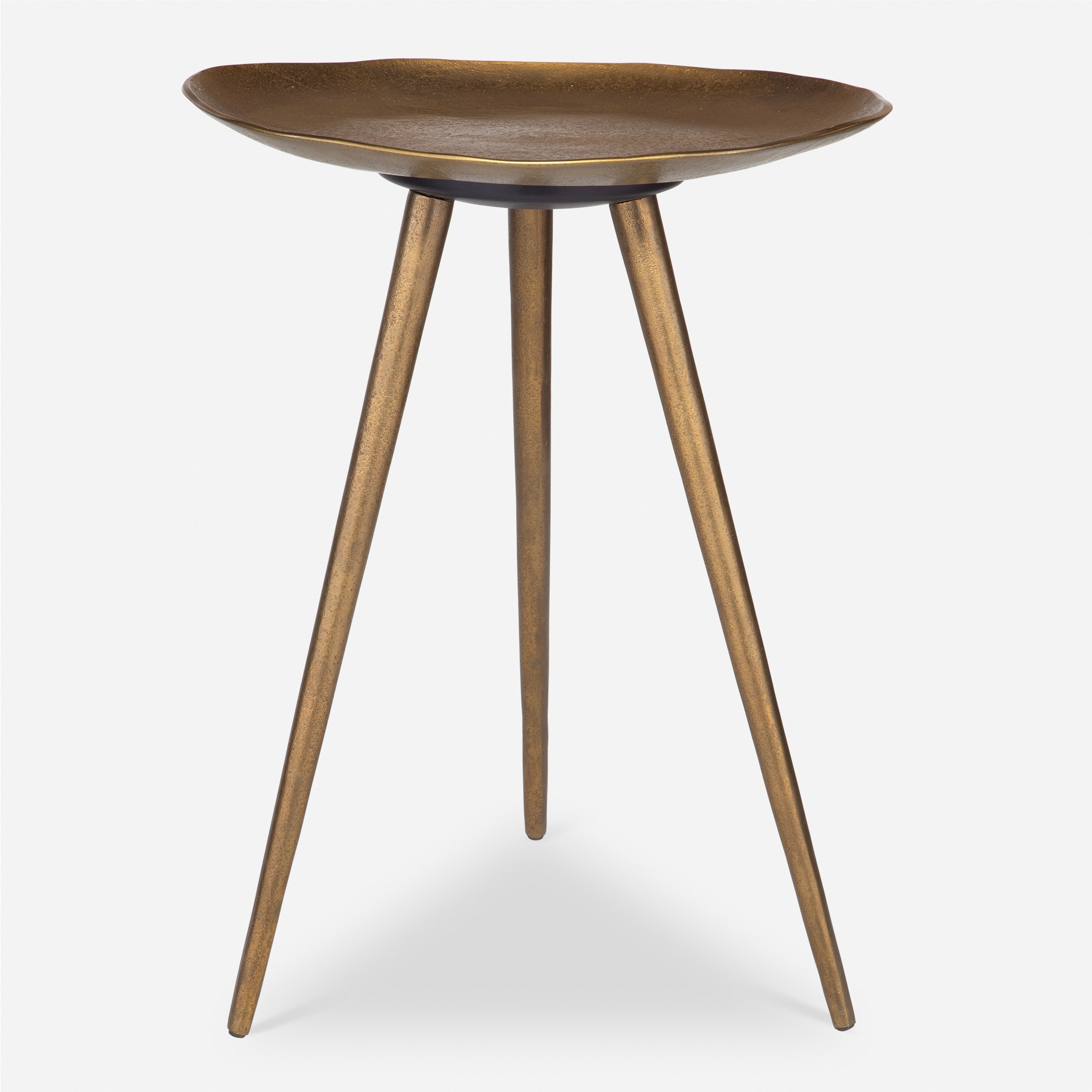 Uttermost Living Room Lily Pad Antique Brass Accent Table 24938 Salt Creek Office Furniture