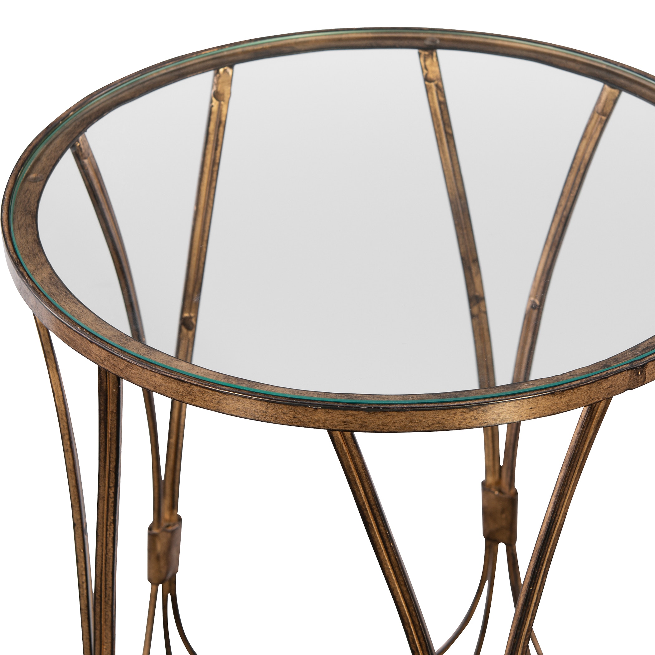 Uttermost Living Room Kalindra Gold Accent Table 25056 IMI Furniture