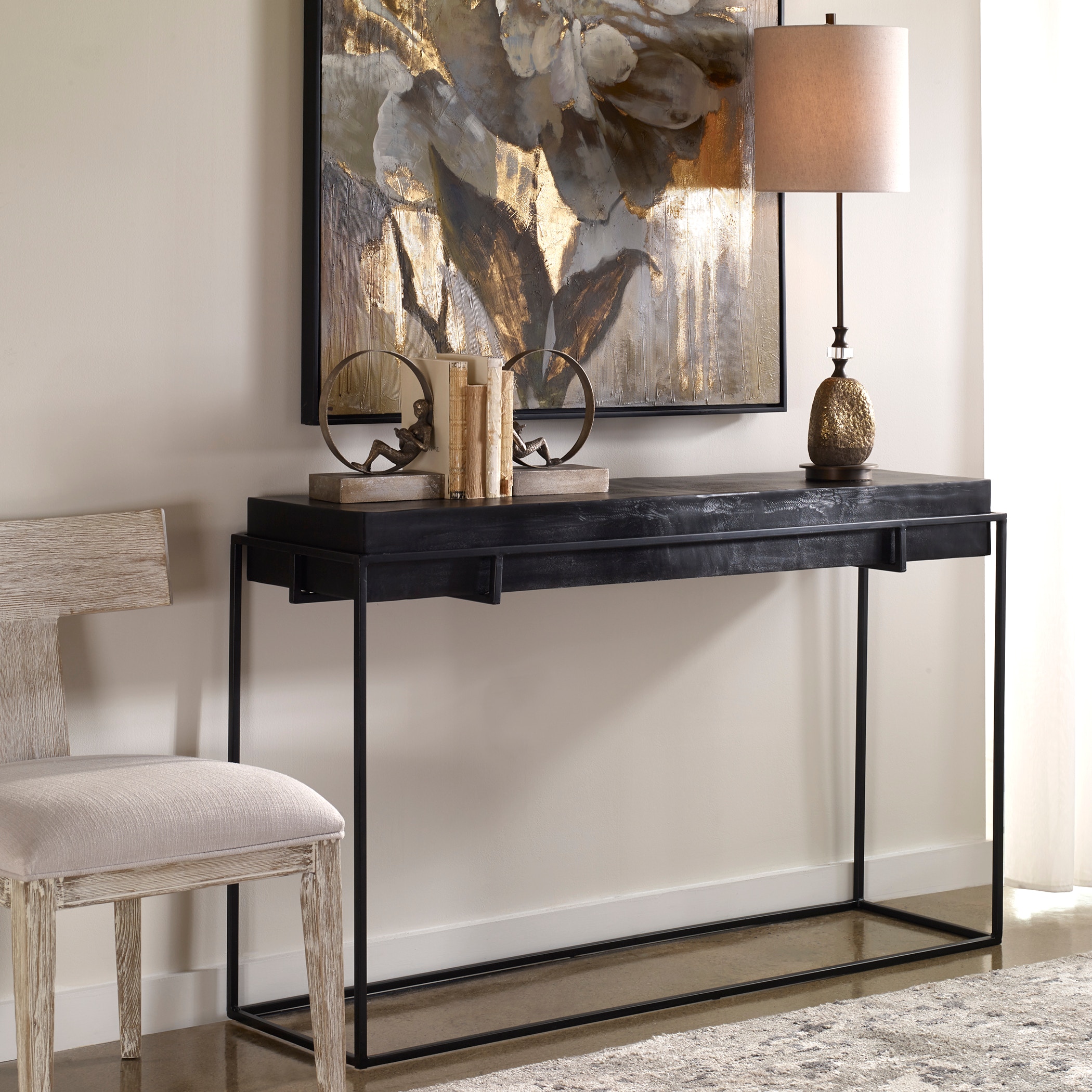 black contemporary console table