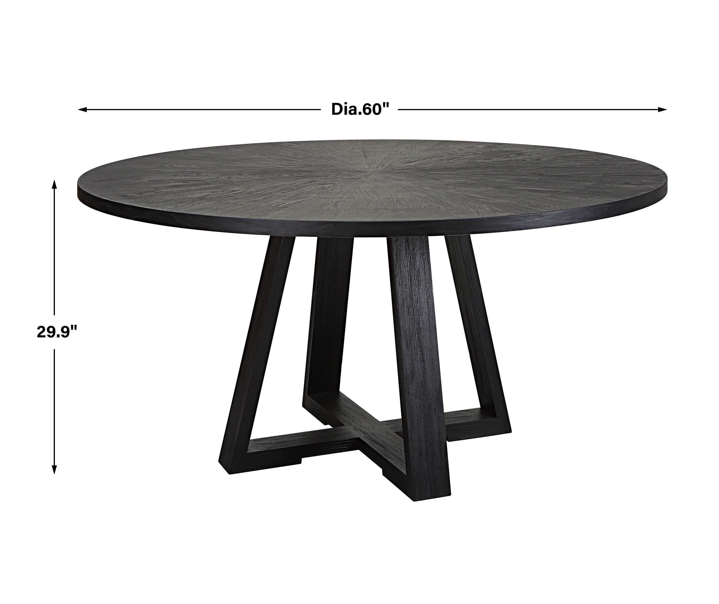 60 round discount black dining table