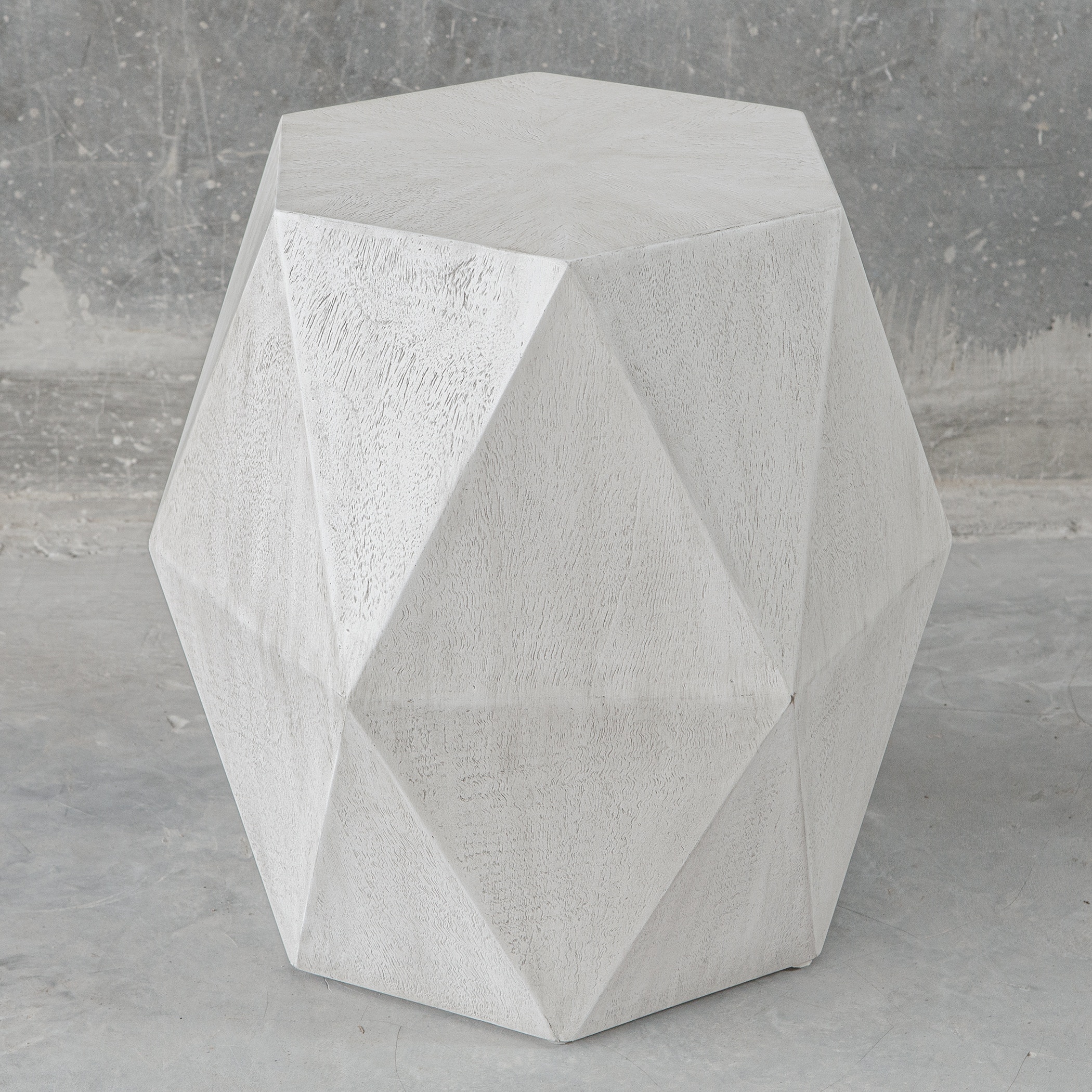 Uttermost Living Room Volker White Geometric Accent Table