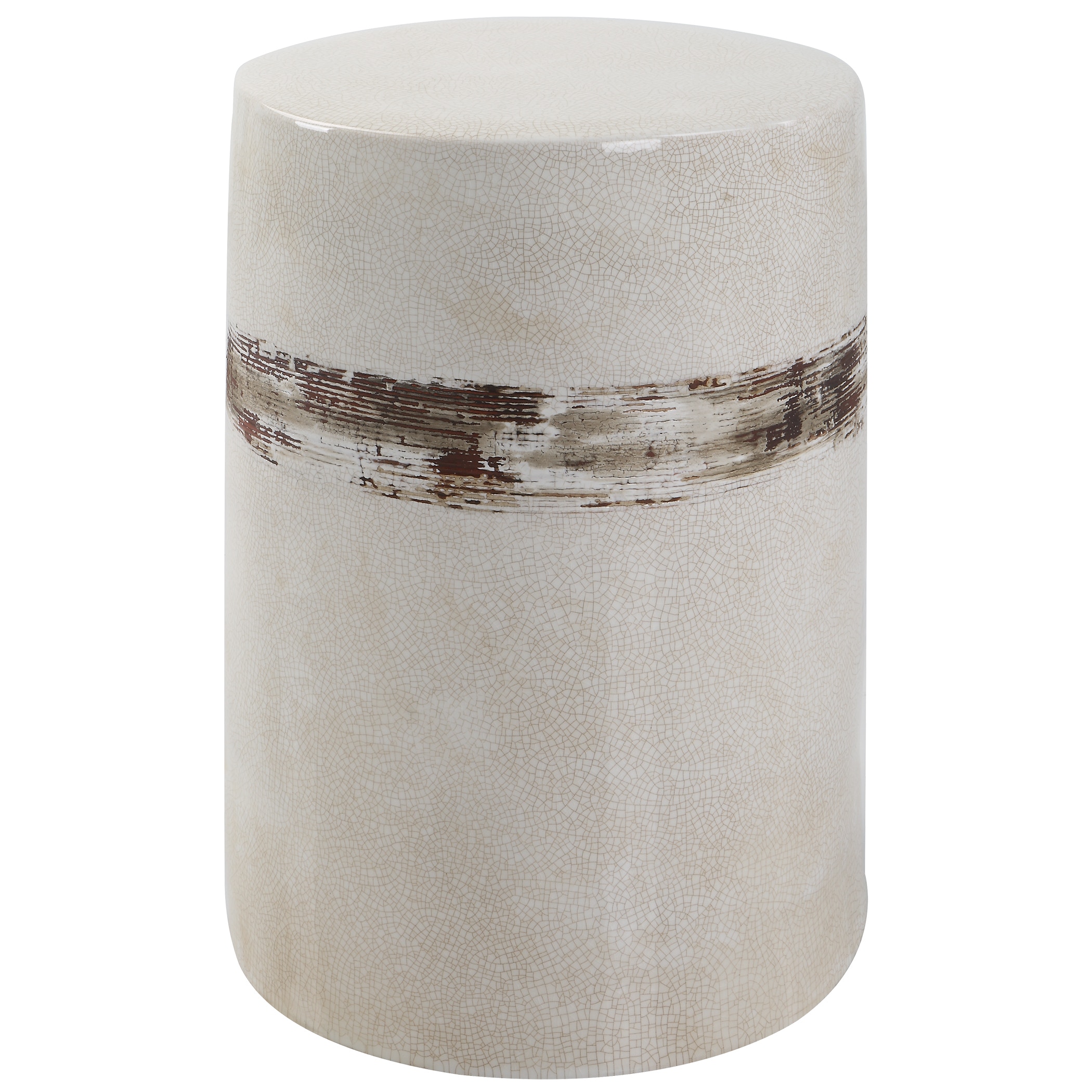 White ceramic garden deals stool