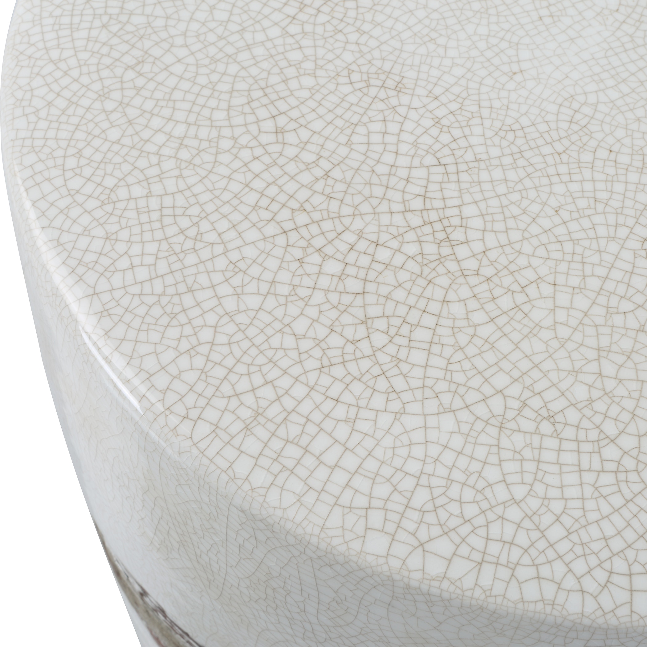Comanche White Ceramic Garden Stool UT25287