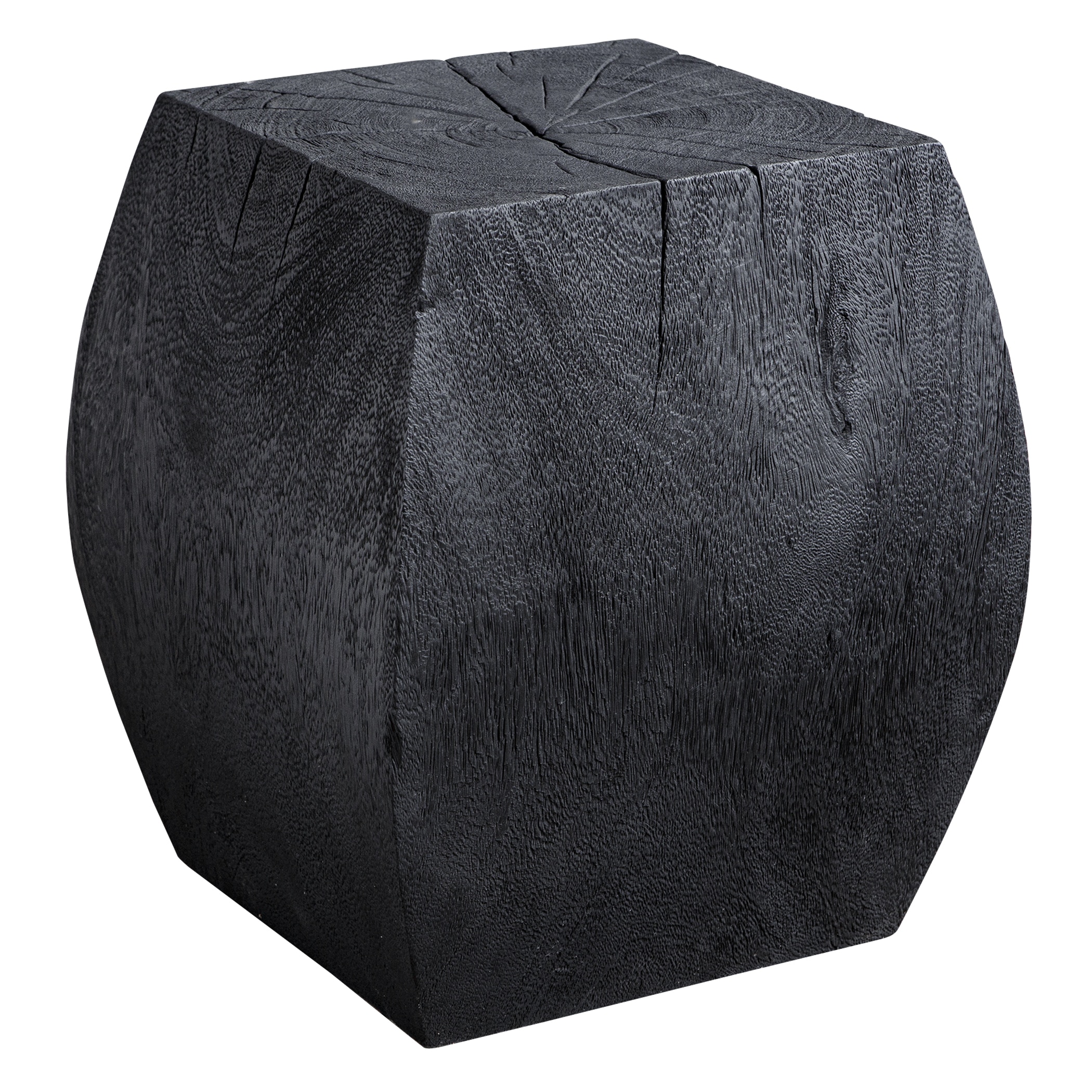 Uttermost Casual Dining Grove Black Wooden Accent Stool 25296