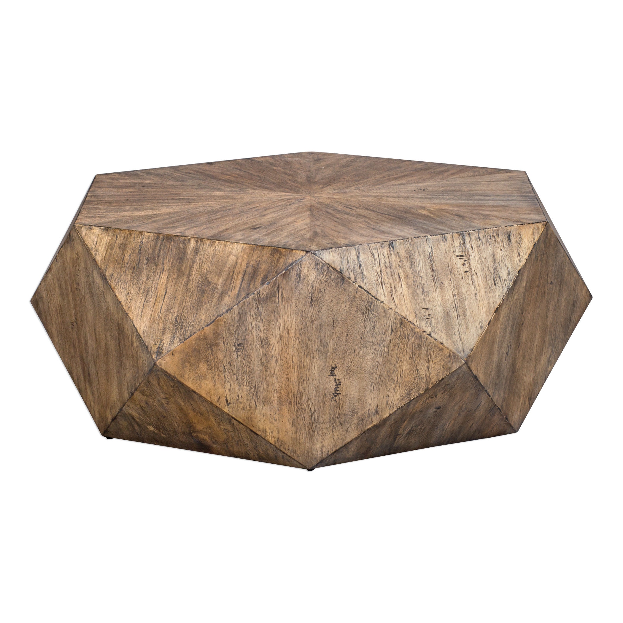 geometric coffee table wood