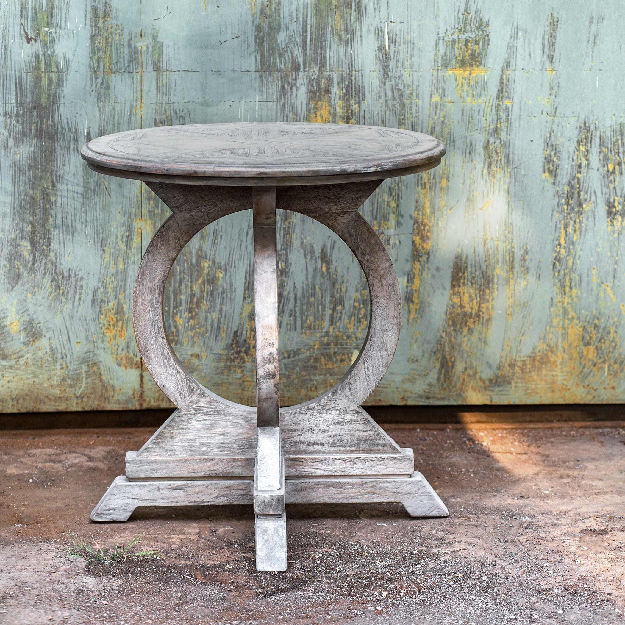Uttermost Living Room Maiva White Side Table 25426 - Carol