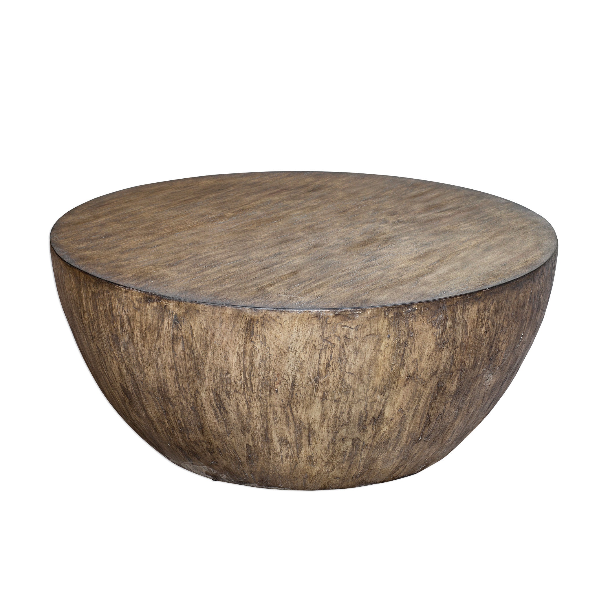 round textured coffee table