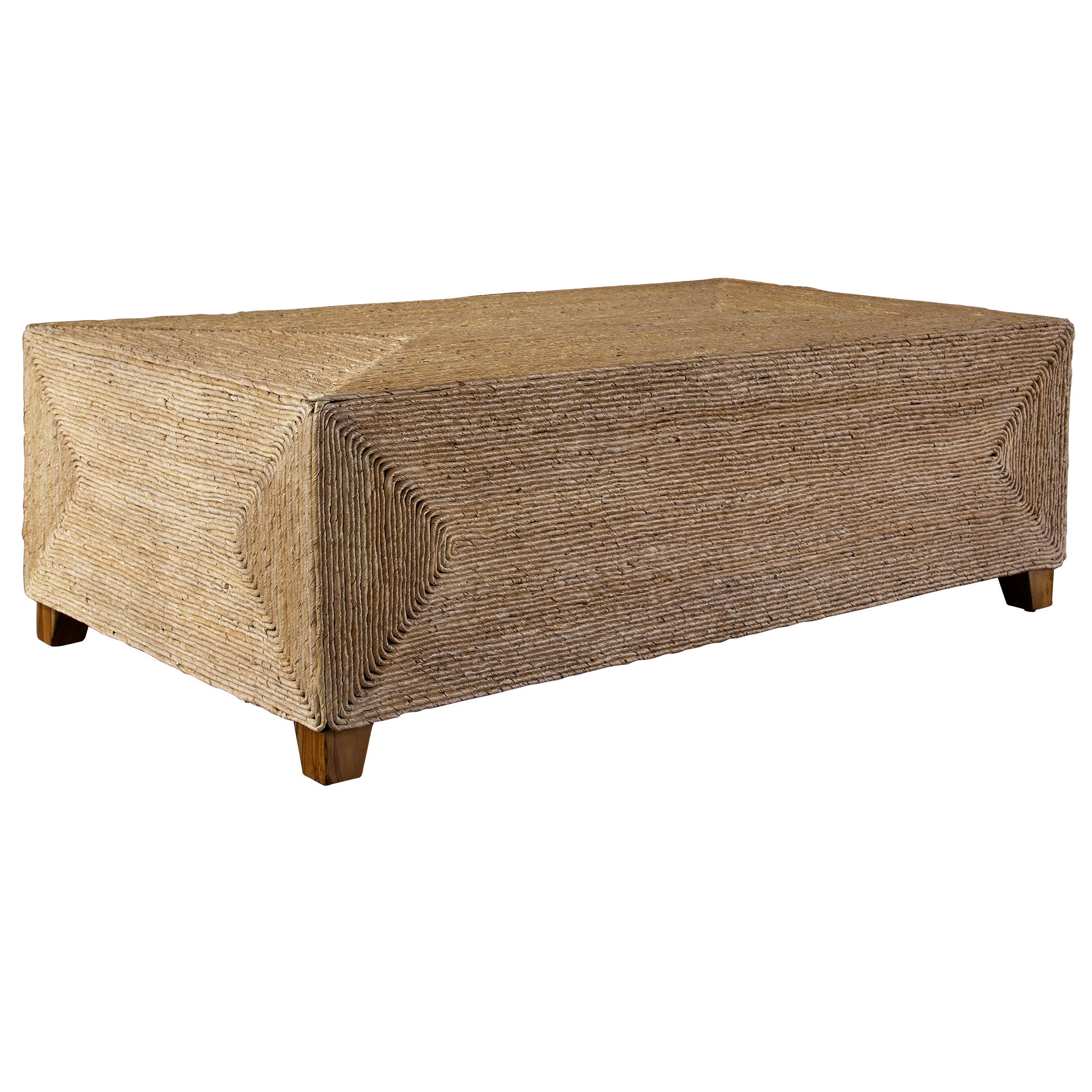 woven coffee table rectangle