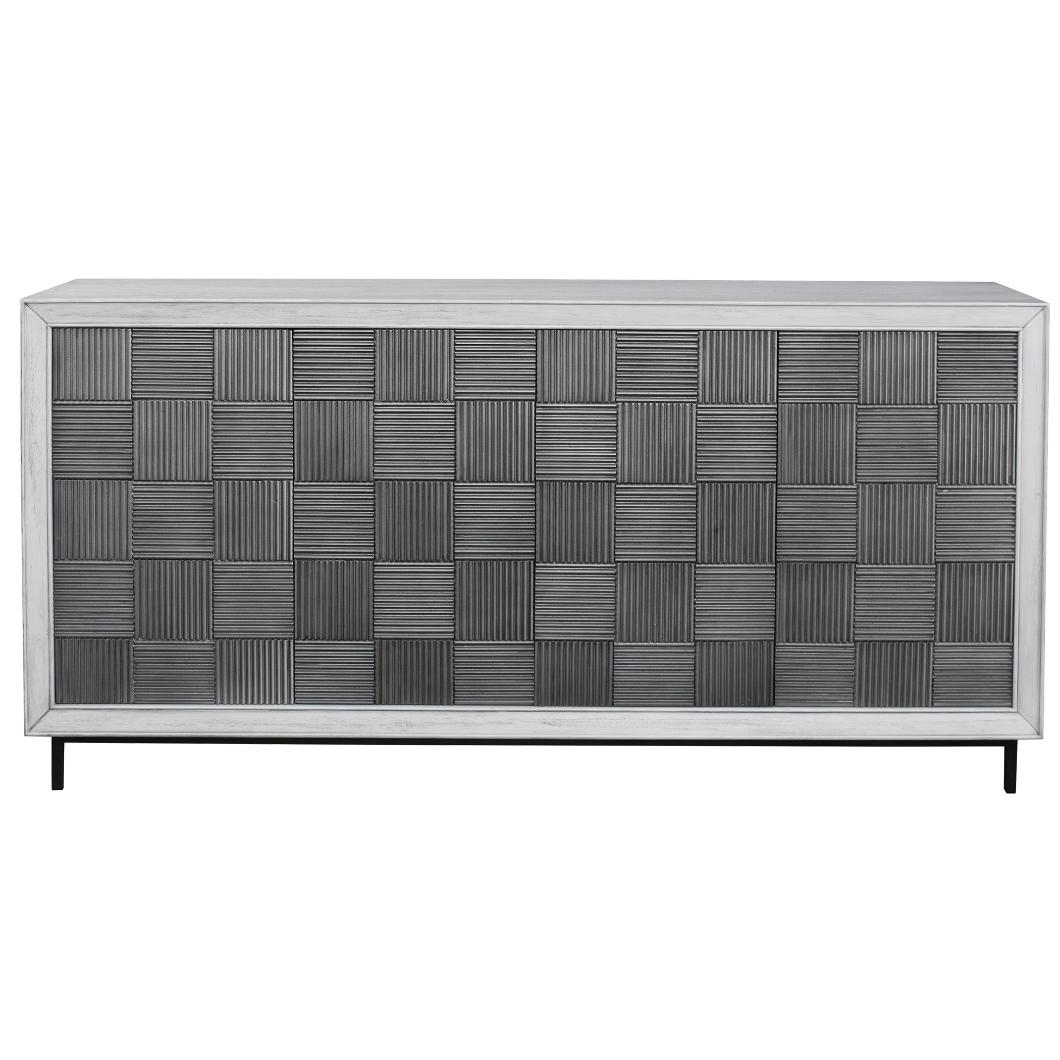 Uttermost Living Room Checkerboard 4 Door Gray Cabinet 25489 Uttermost Living Room Checkerboard 4 Door Gray Cabinet 25489