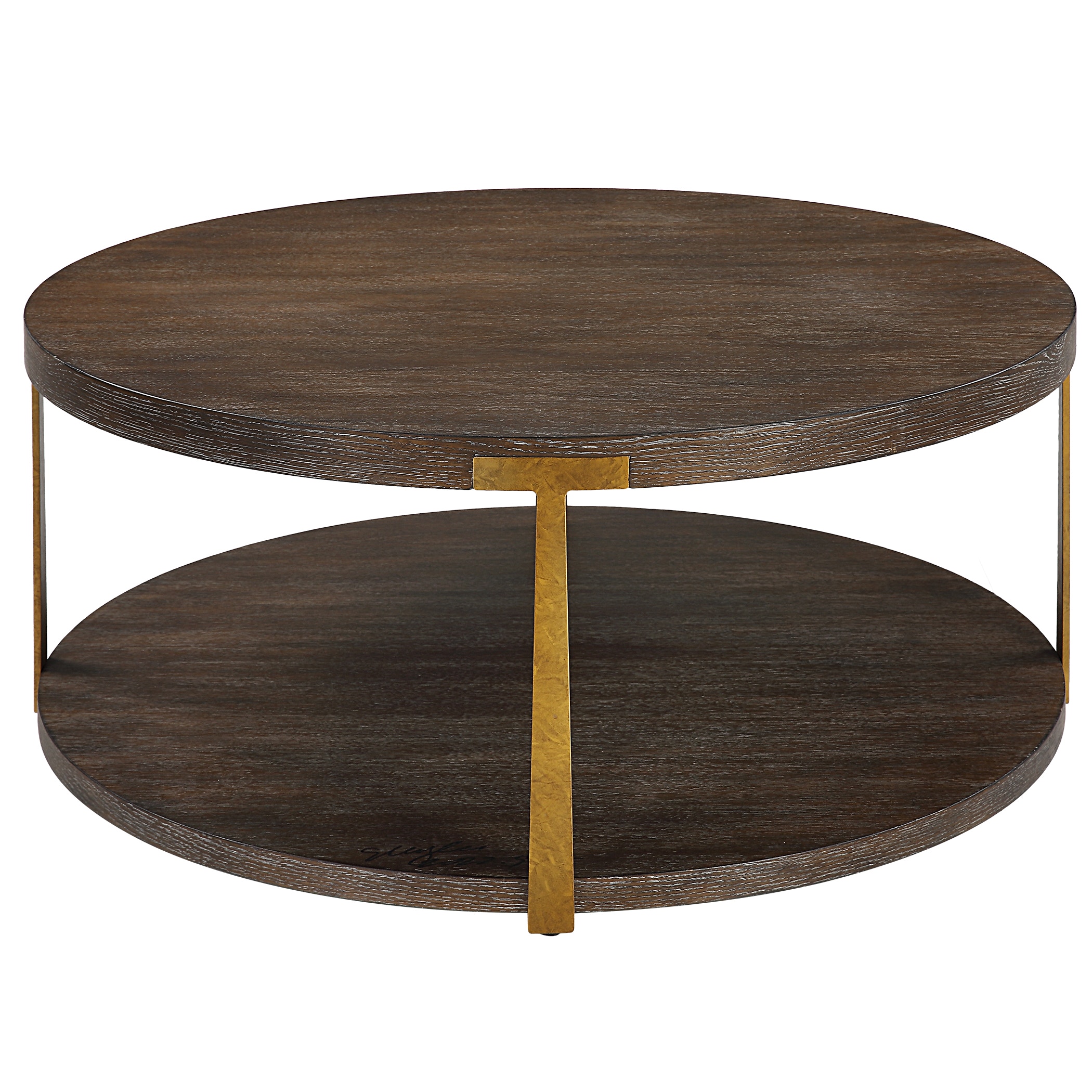 Uttermost Living Room Palisade Round Wood Coffee Table 25555 Carol