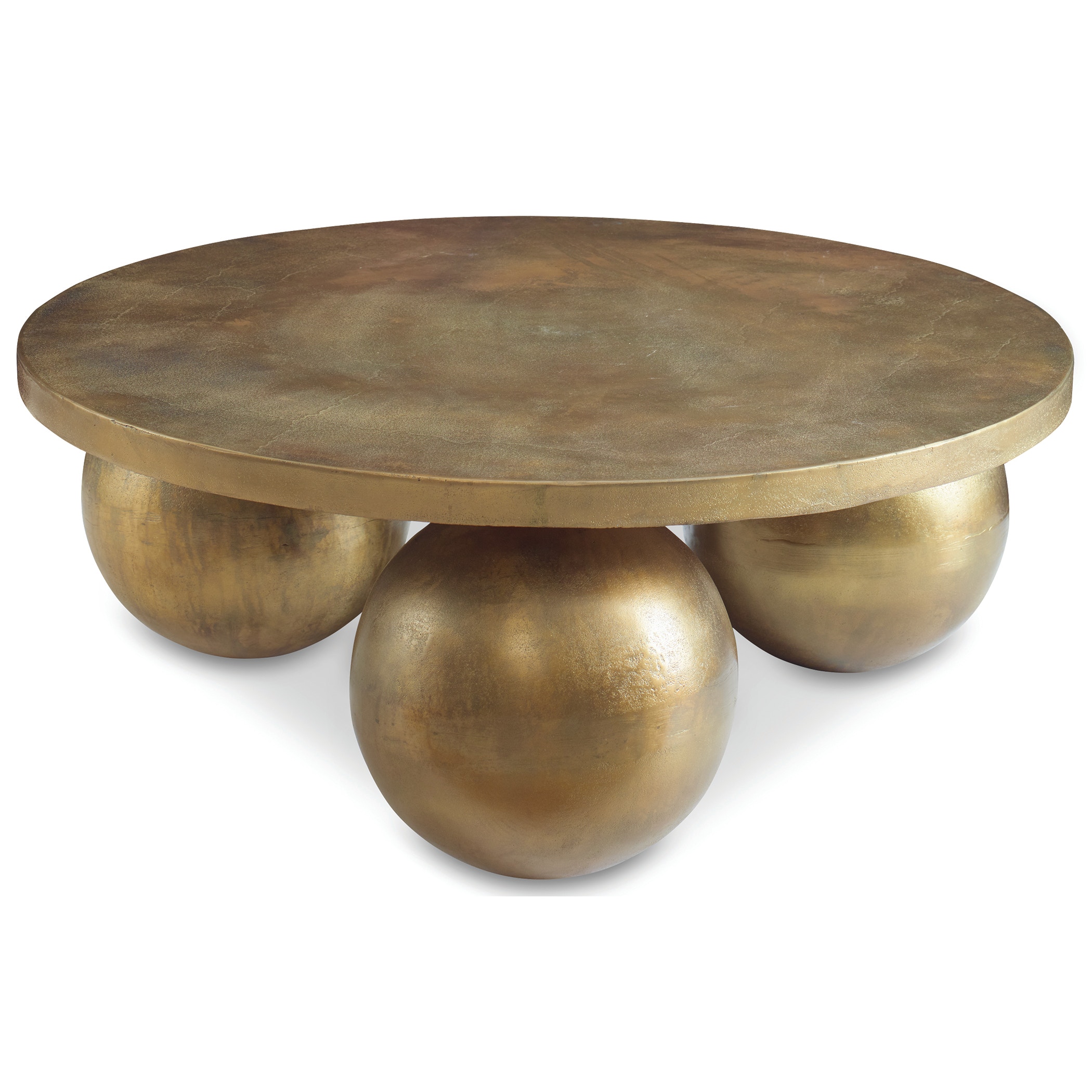 Uttermost Living Room Triplet Antique Brass Coffee Table 26000 Cottswood Interiors Edmonton AB