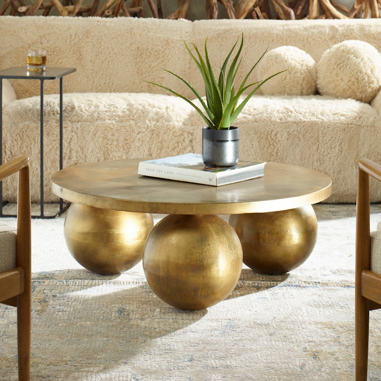 Uttermost Living Room Triplet Antique Brass Coffee Table 26000 - Kendall  Furniture - Selbyville, DE