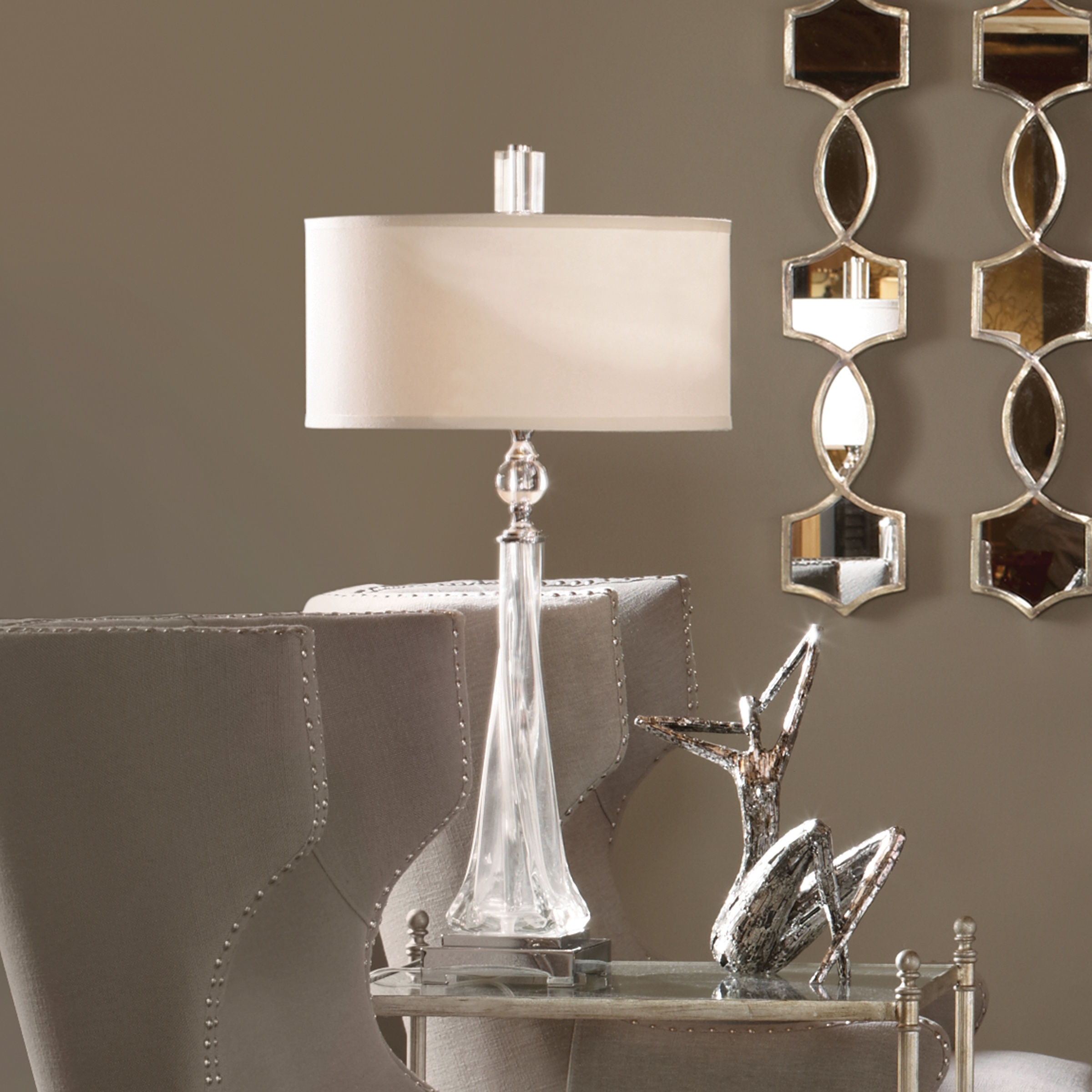 uttermost grancona twisted glass table lamp