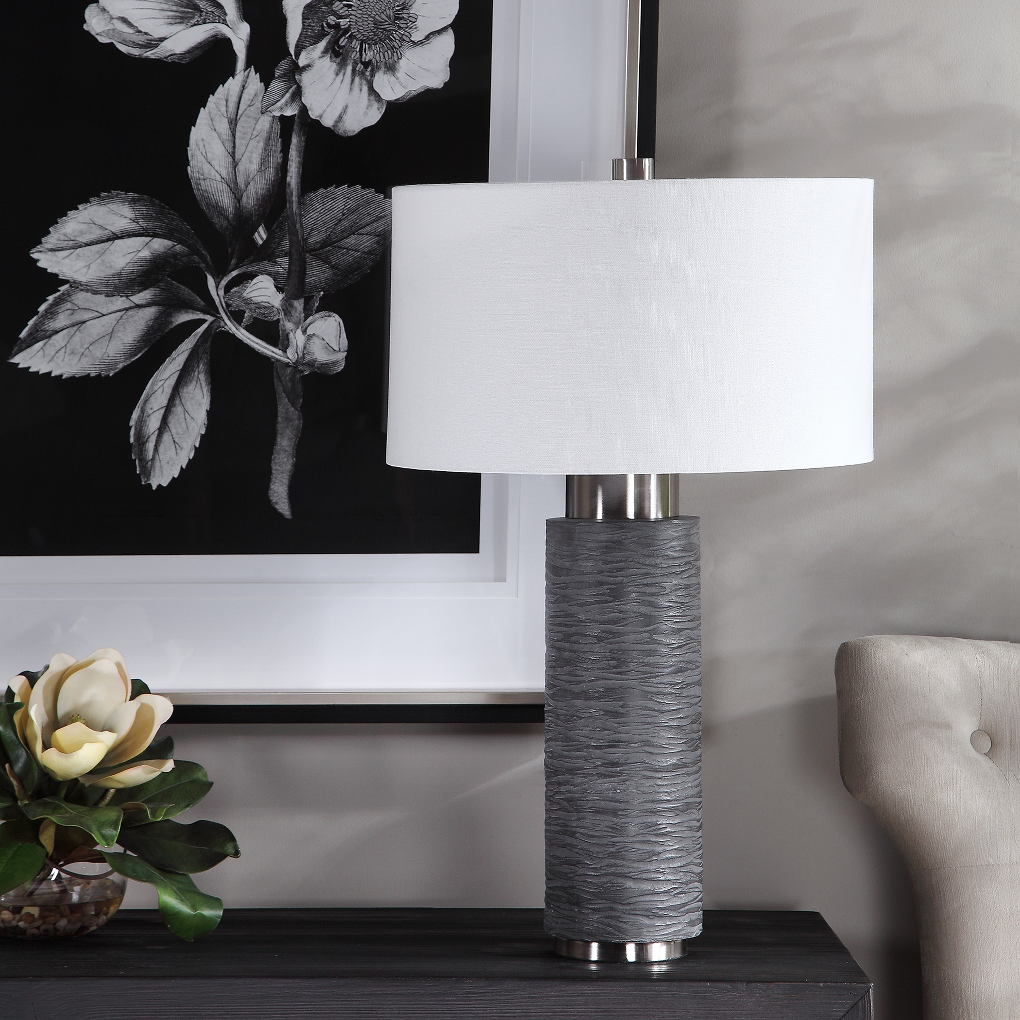 uttermost colorful flowers table lamp