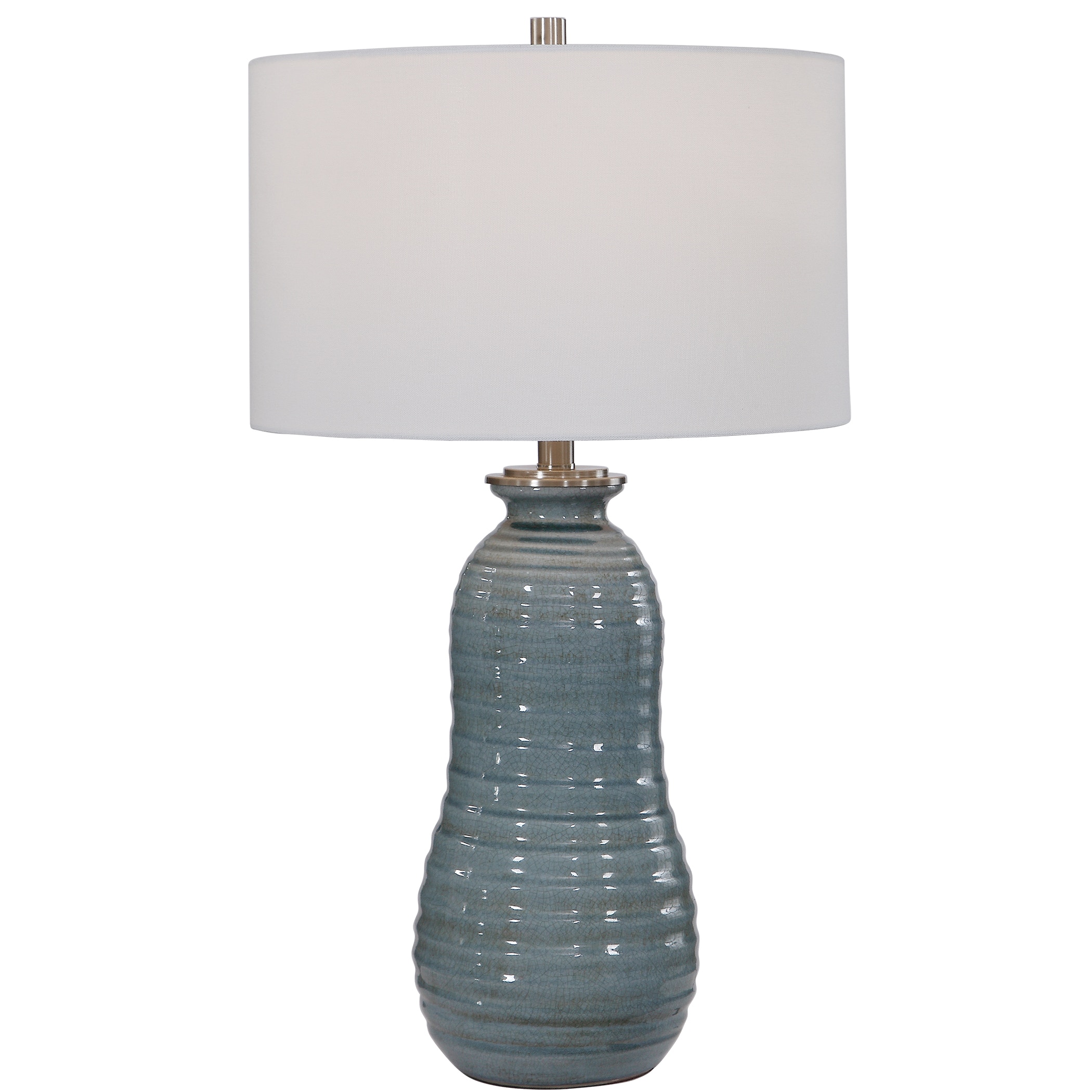 blue gray table lamp