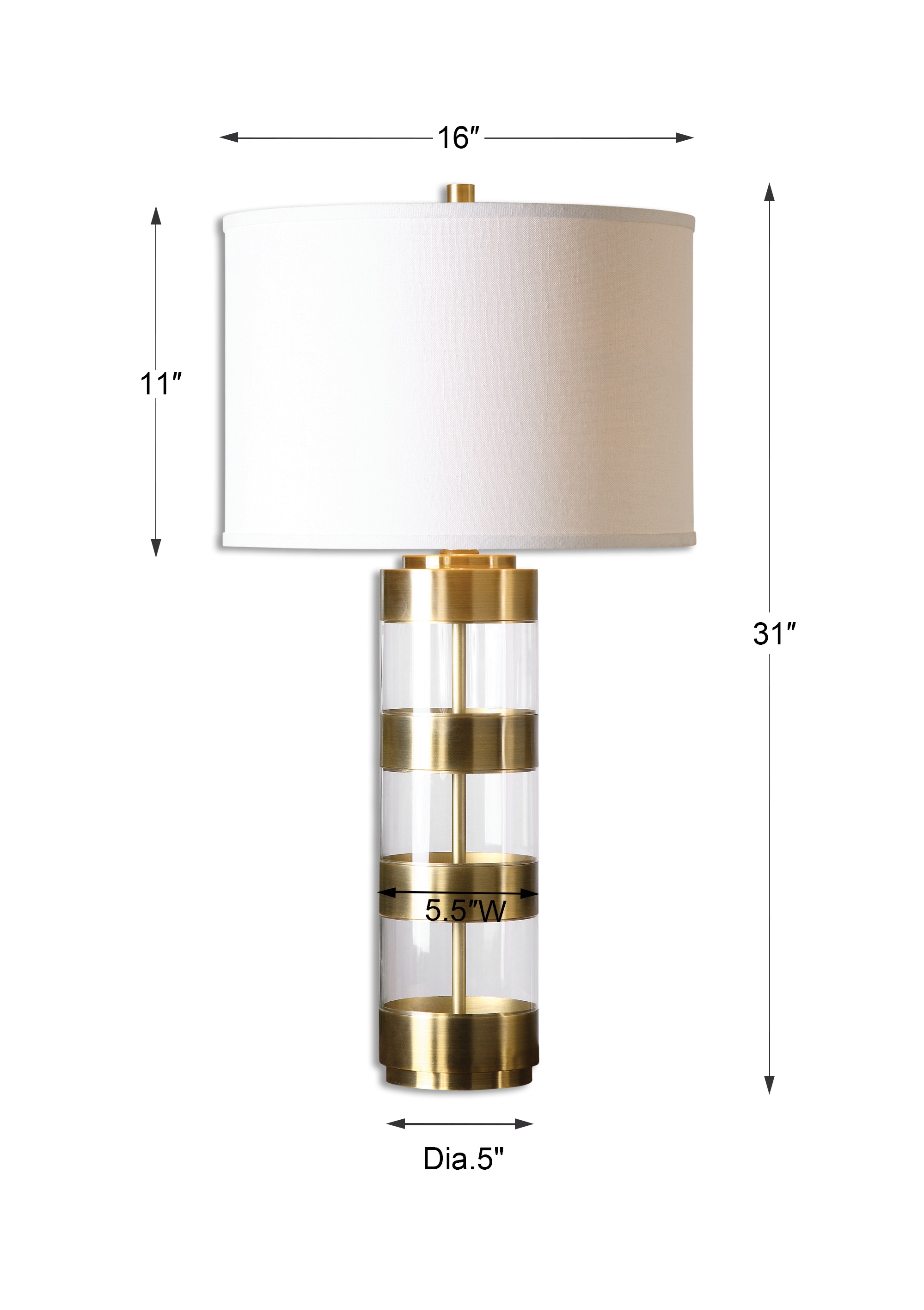 Uttermost Angora Angora Brushed Brass Table Lamp 26669-1