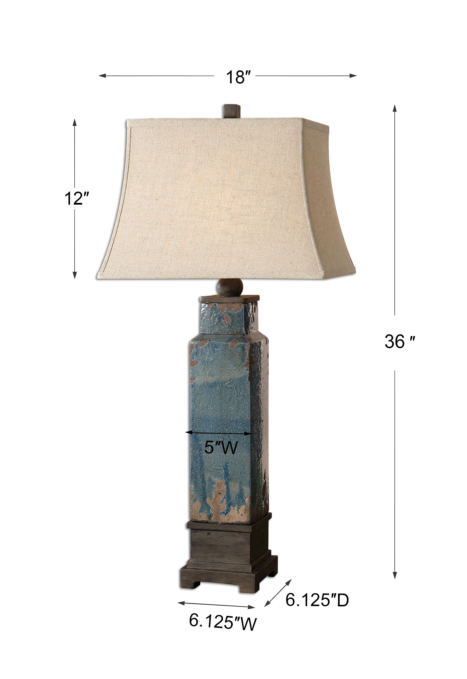 blue distressed lamp