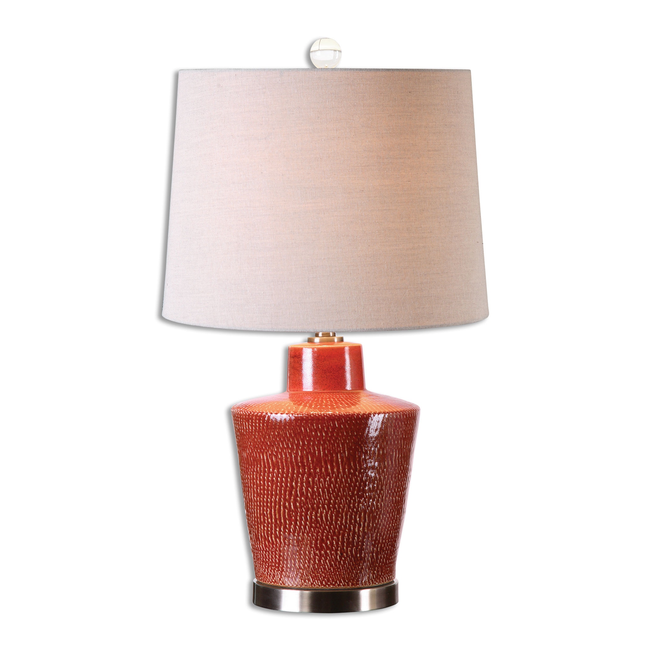 uttermost pavia red table lamp