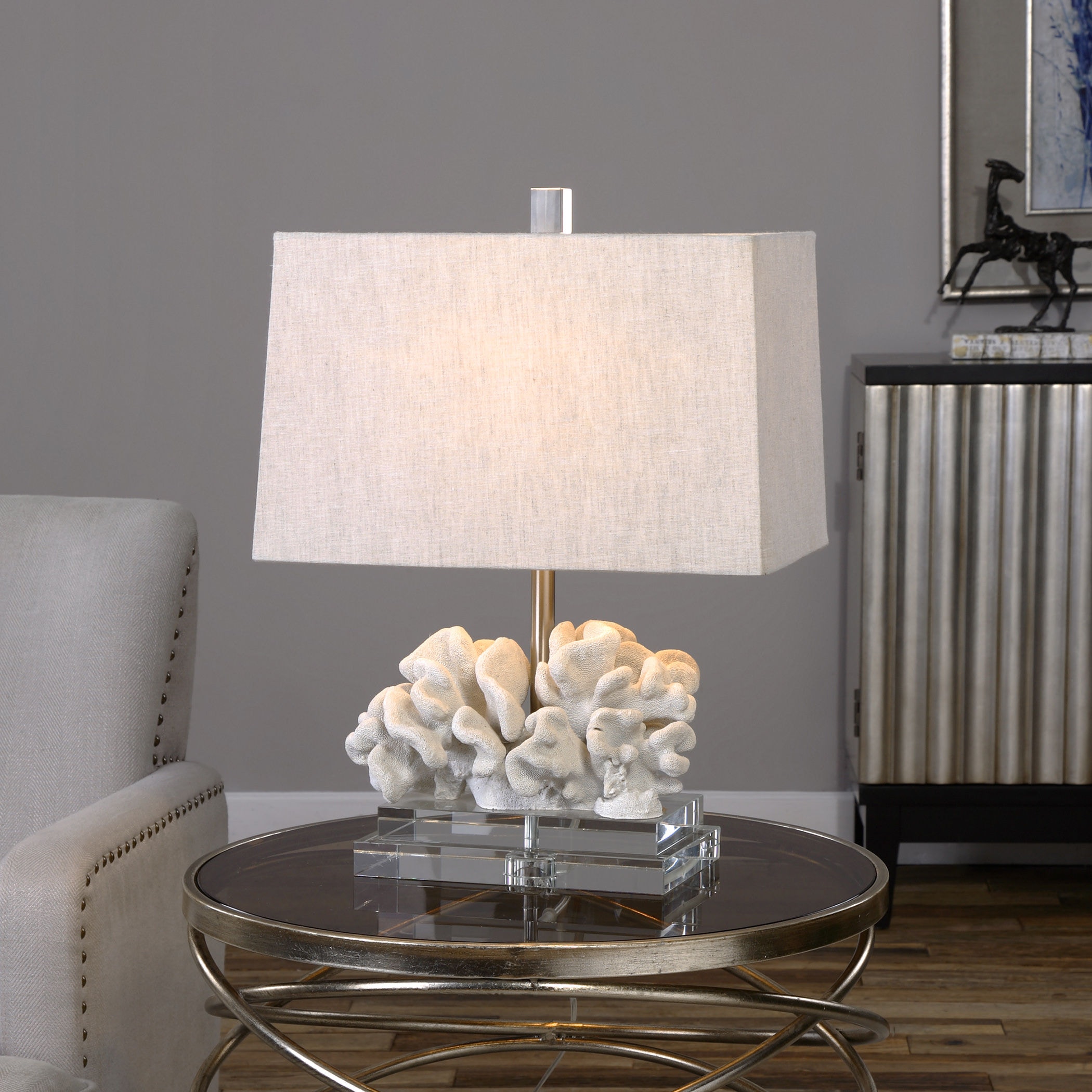 Uttermost Lamps And Lighting Coral Sculpture Table Lamp 27176 1