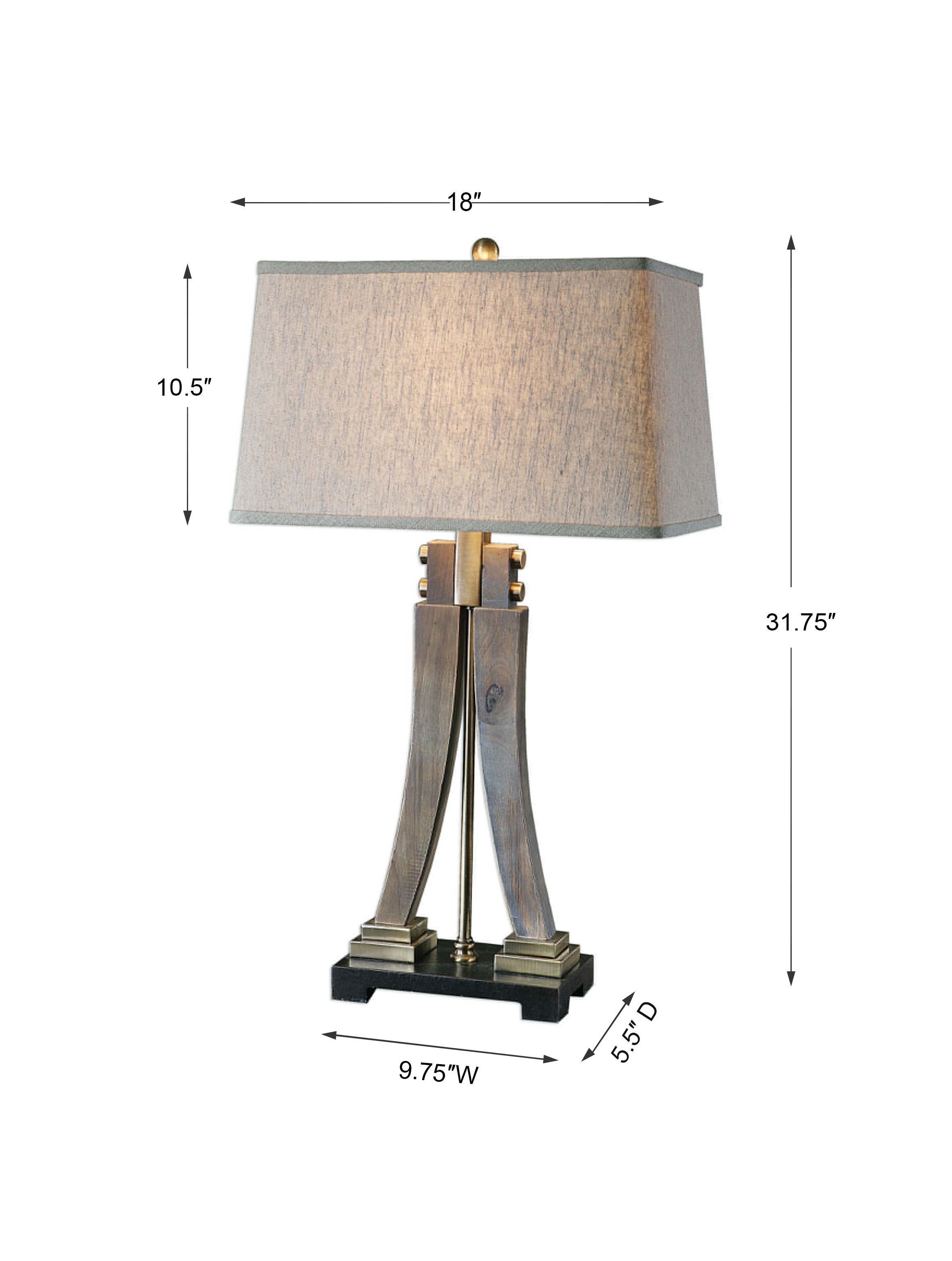 table lamp with wooden legs