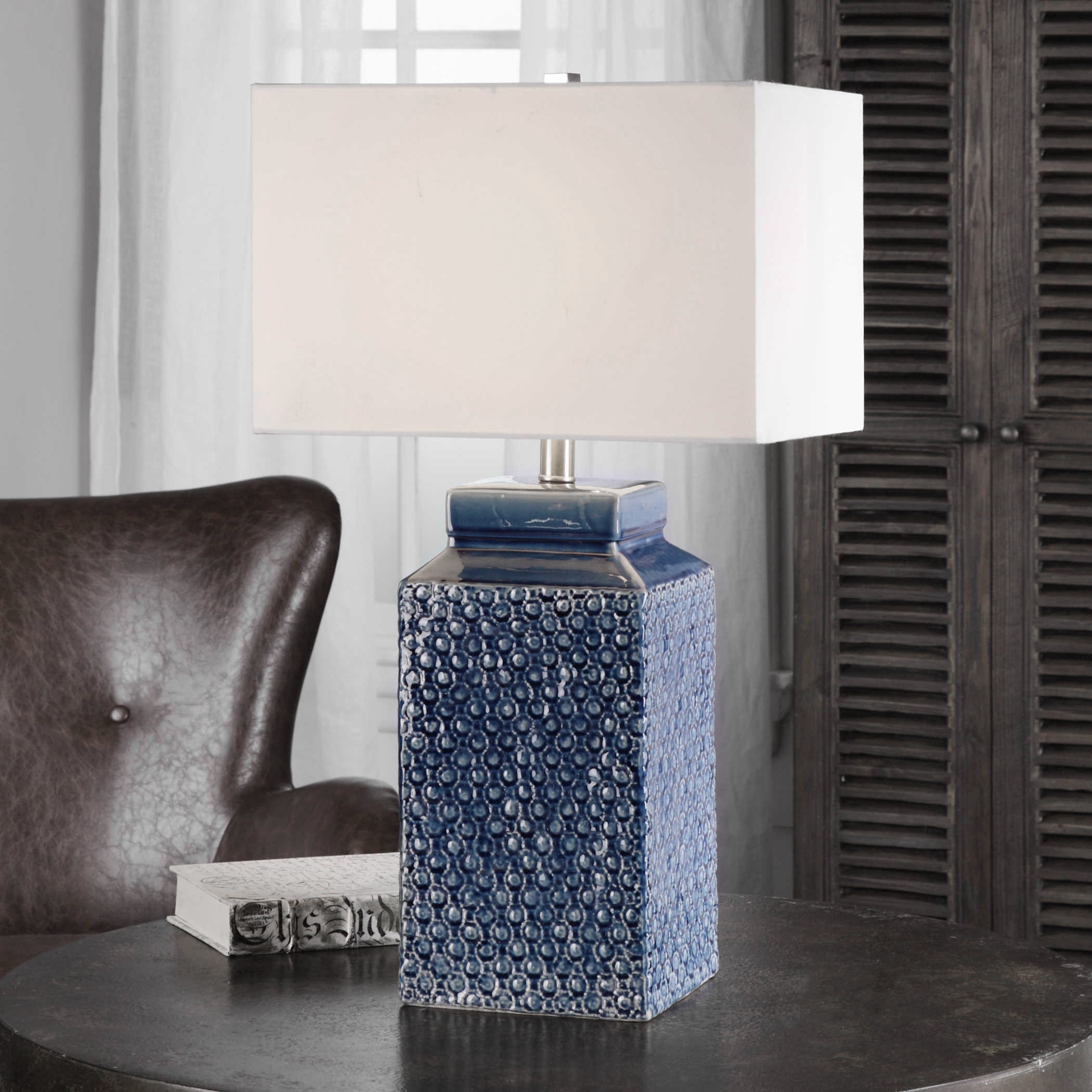 dusty blue lamp