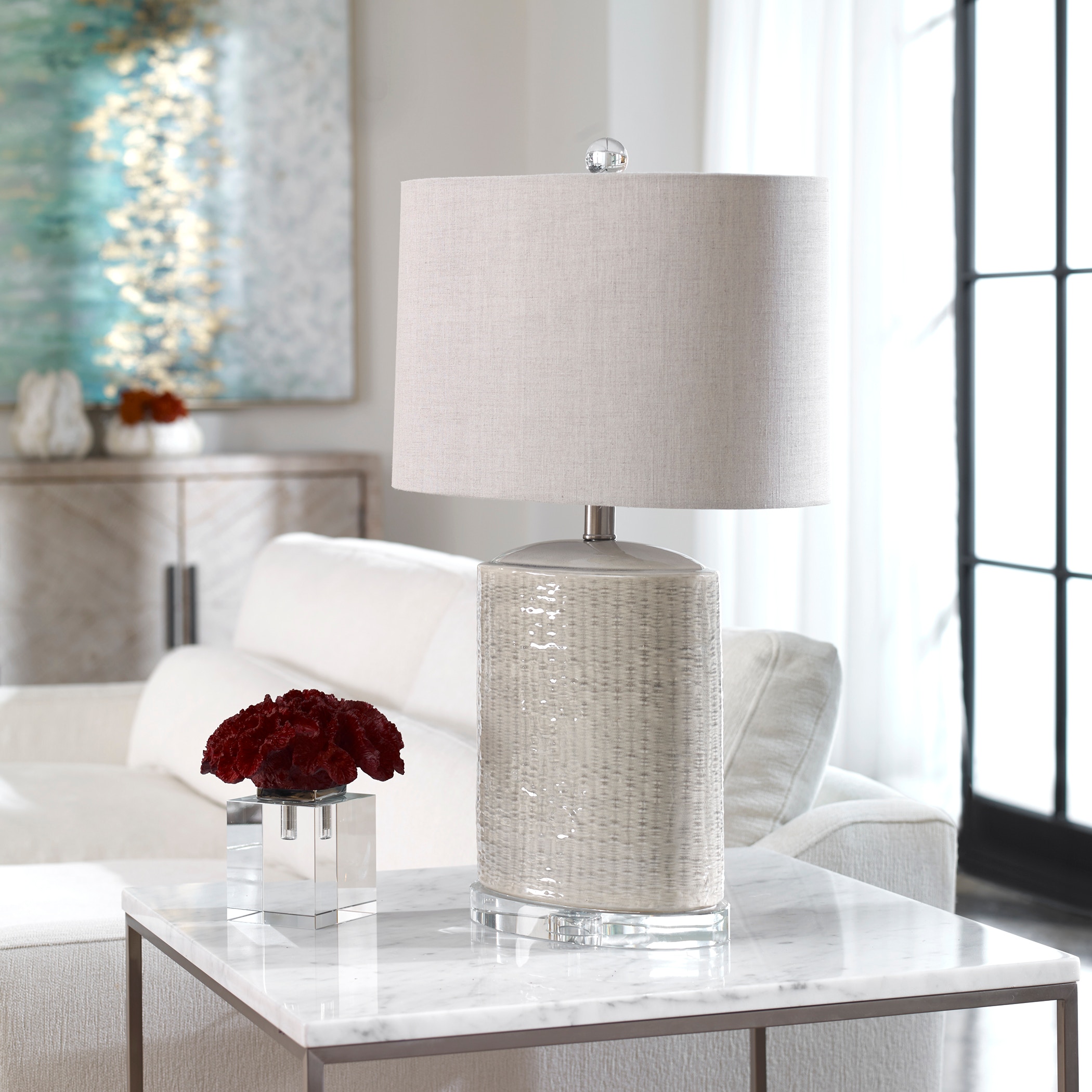 Uttermost Table and Floor Lamps Modica Taupe Ceramic Lamp Uttermost Table and Floor Lamps Modica Taupe Ceramic Lamp