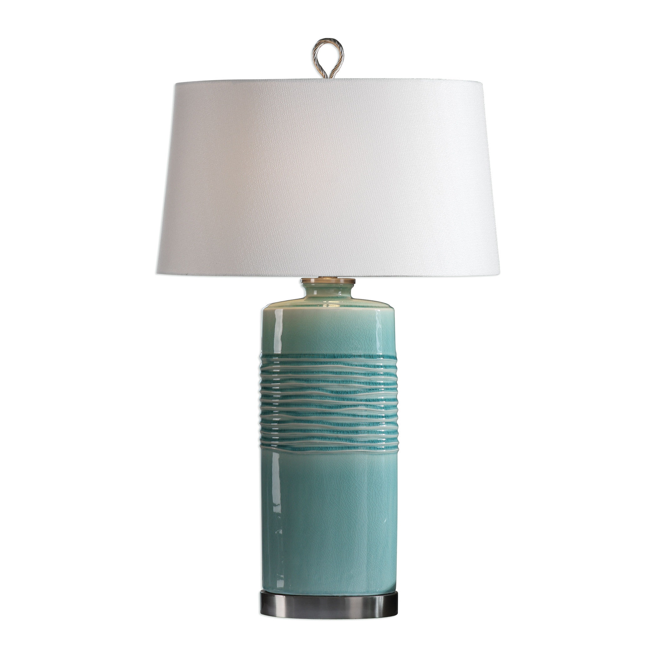 Teal blue store lamps