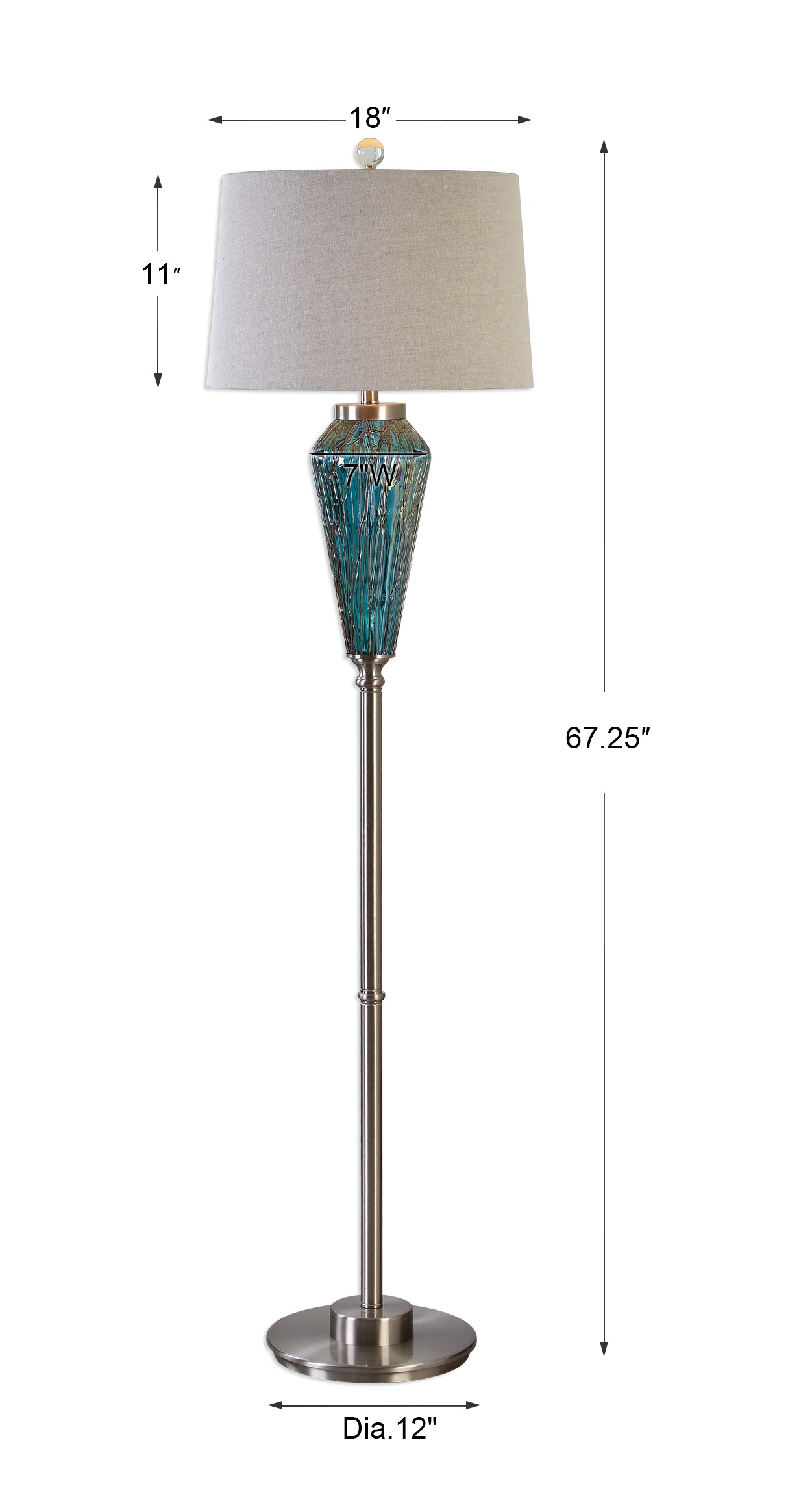 blue glass floor lamps