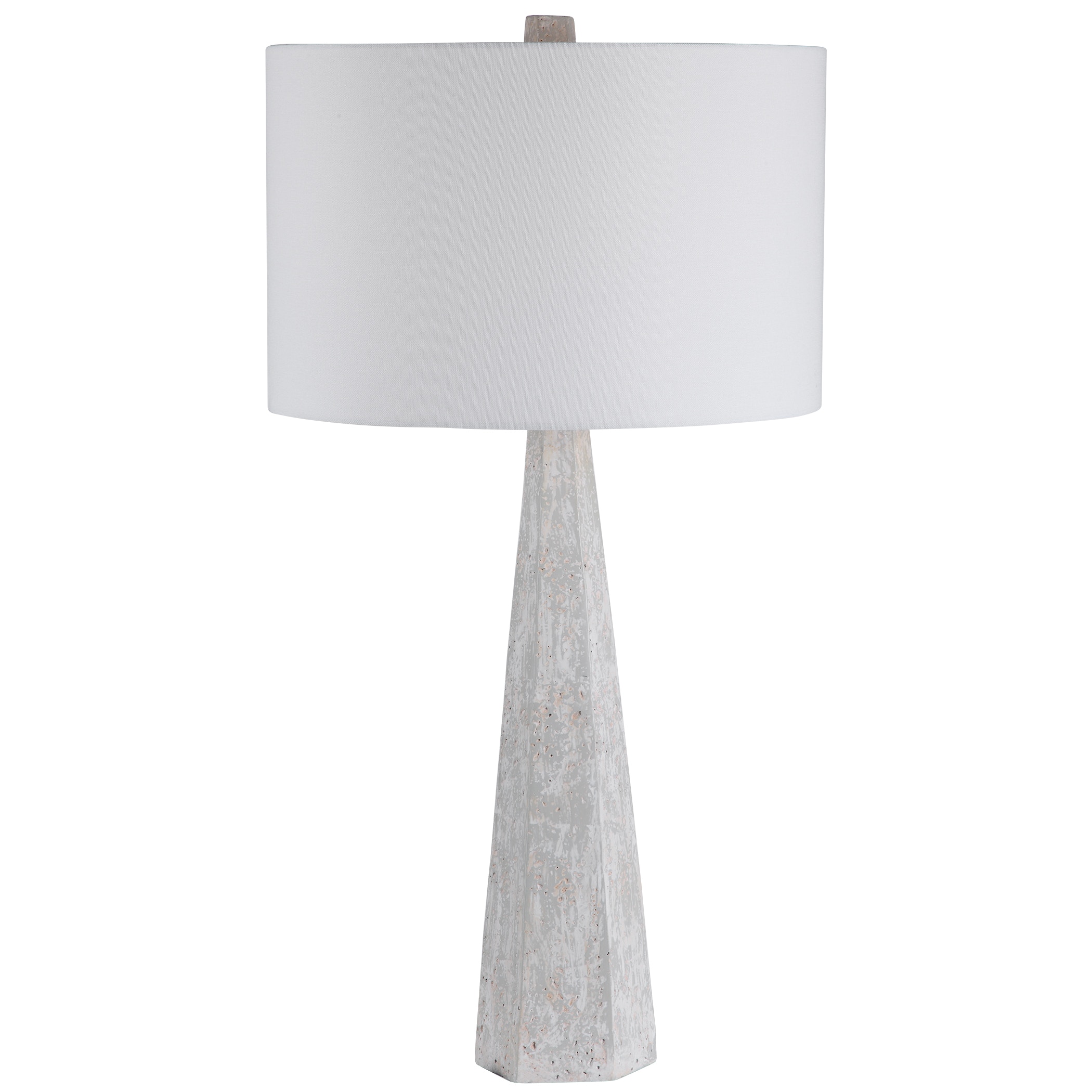 white company concrete lamp