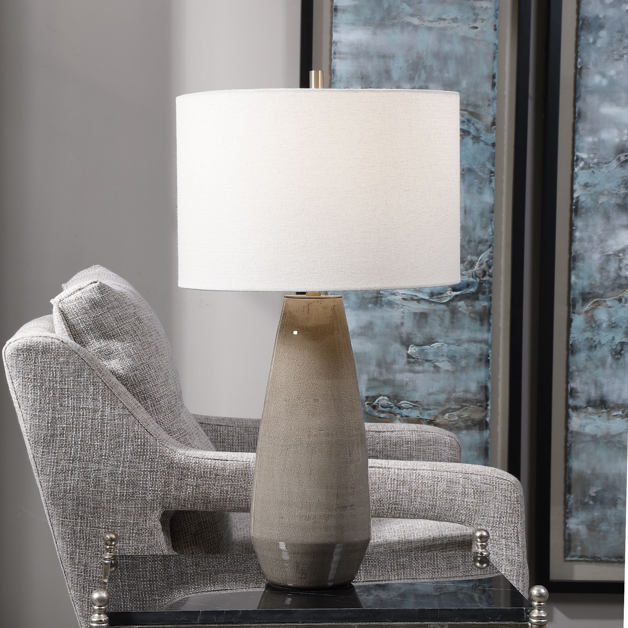 Volterra Taupe-Gray Table Lamp UT283941