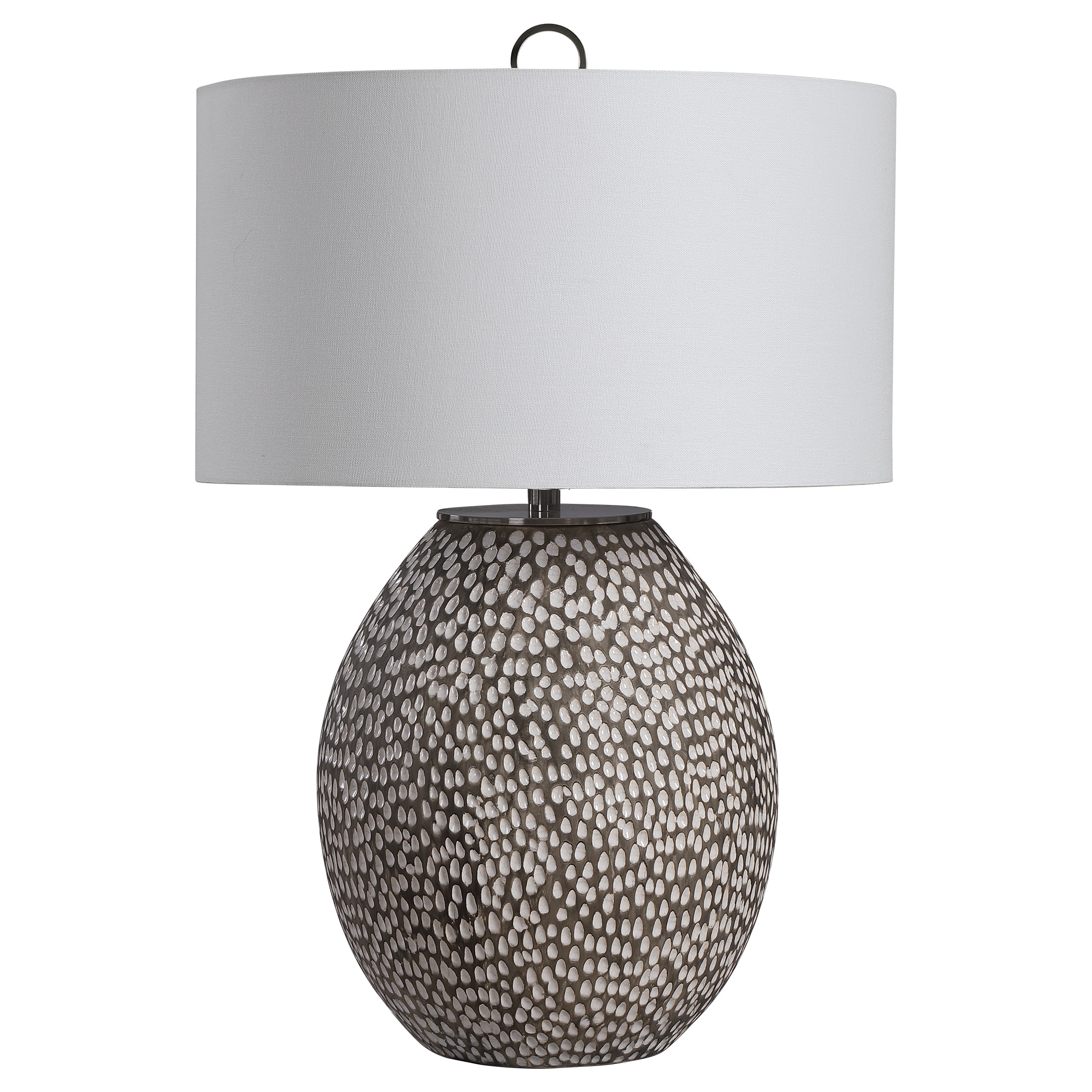 Uttermost Table and Floor Lamps Cyprien Gray White Table Lamp