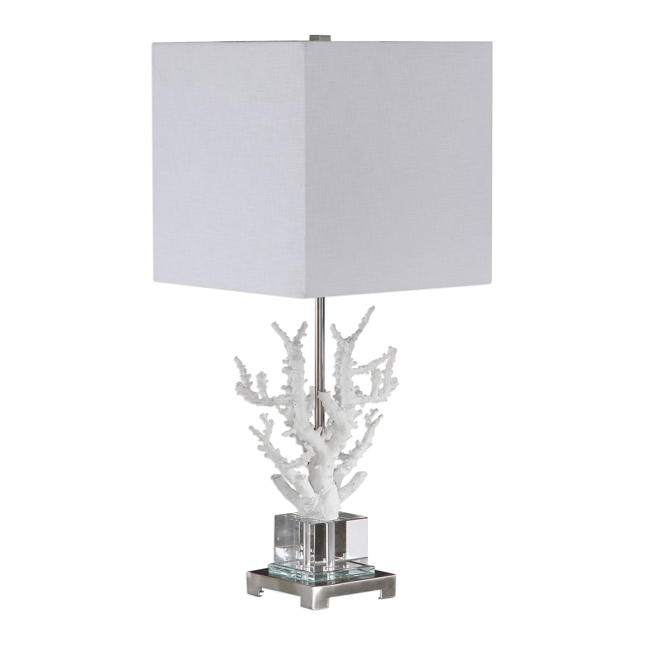 white coral table lamp