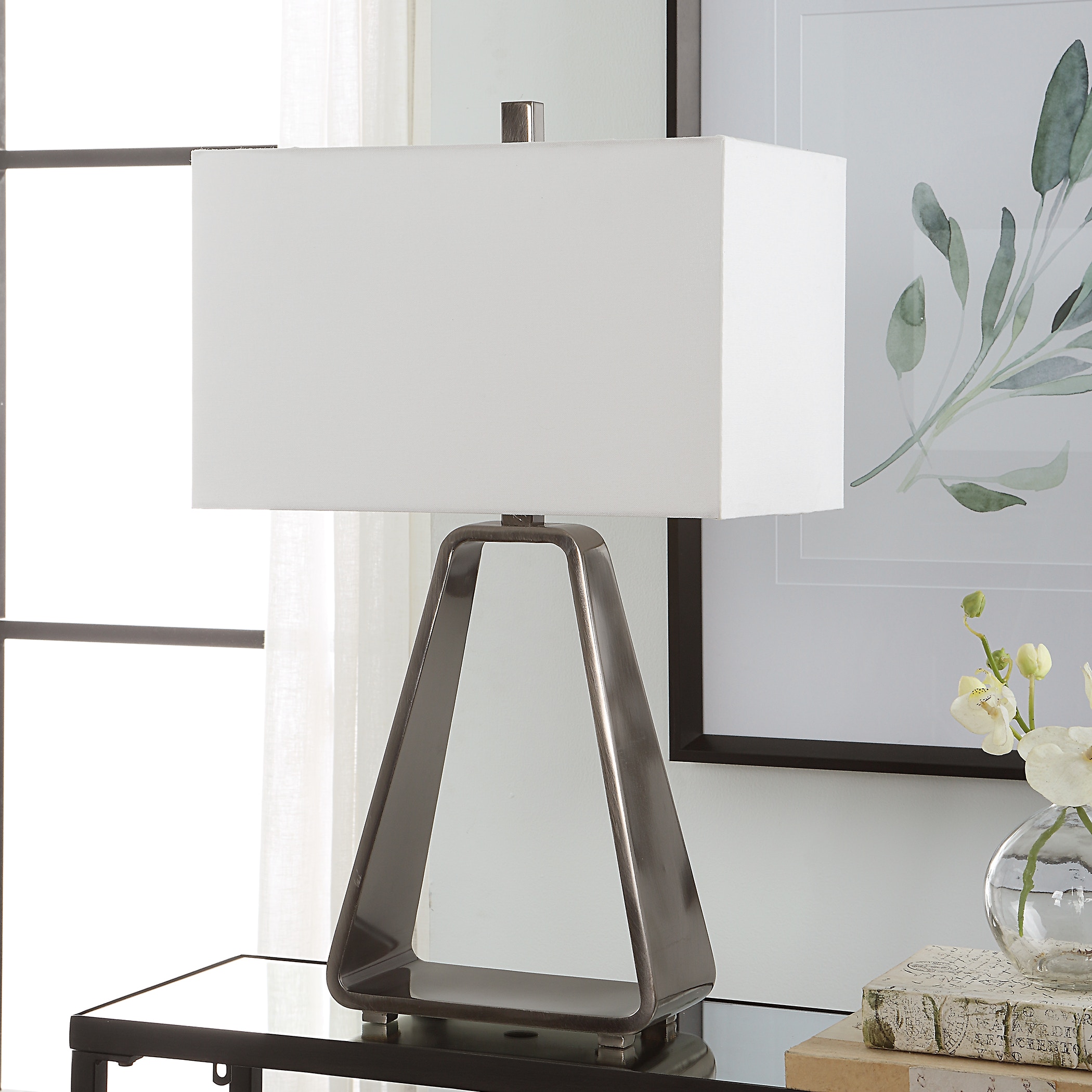 Uttermost Table and Floor Lamps Halo Modern Open Table Lamp 30140
