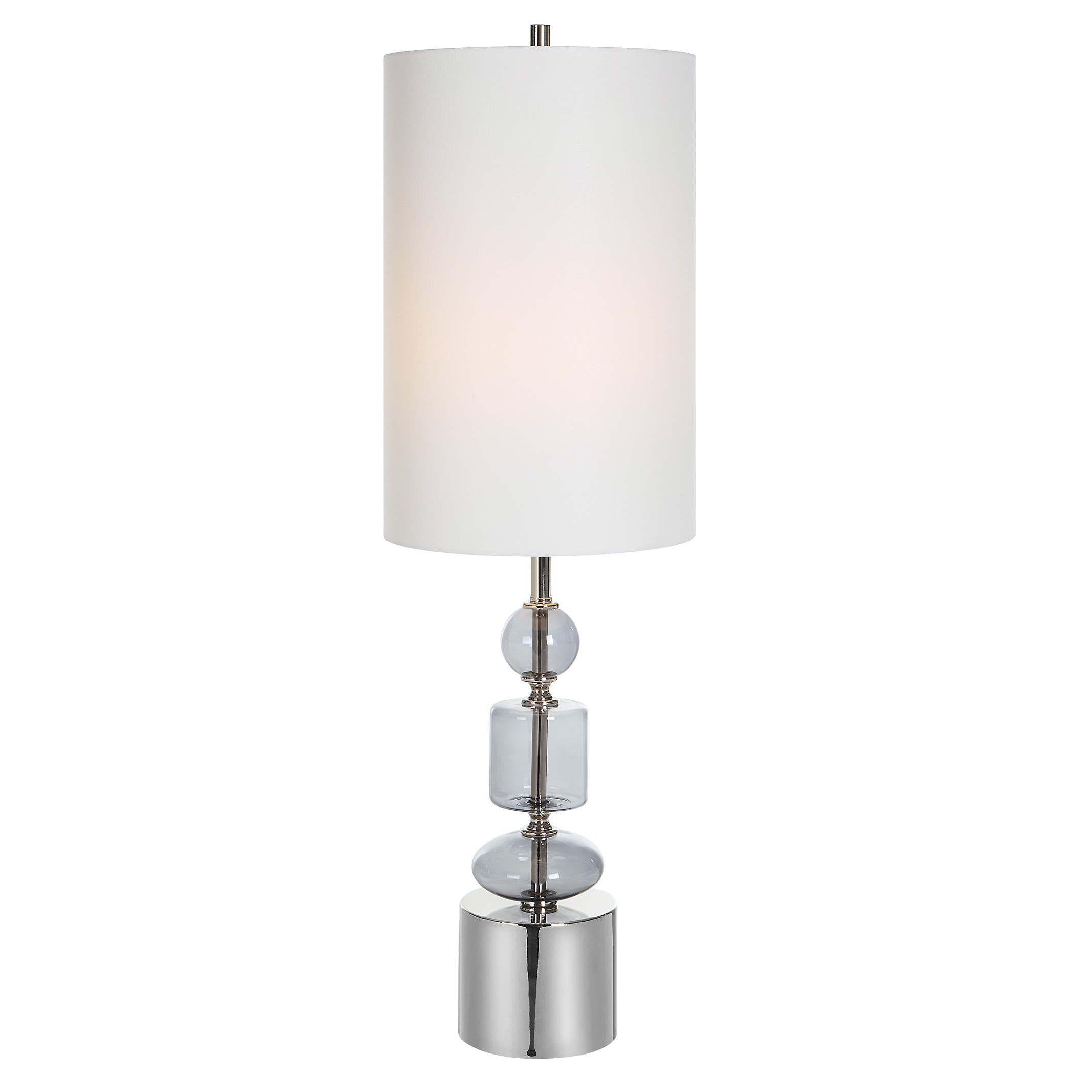 Stacked Glass Ball Floor Lamp outlet Gray