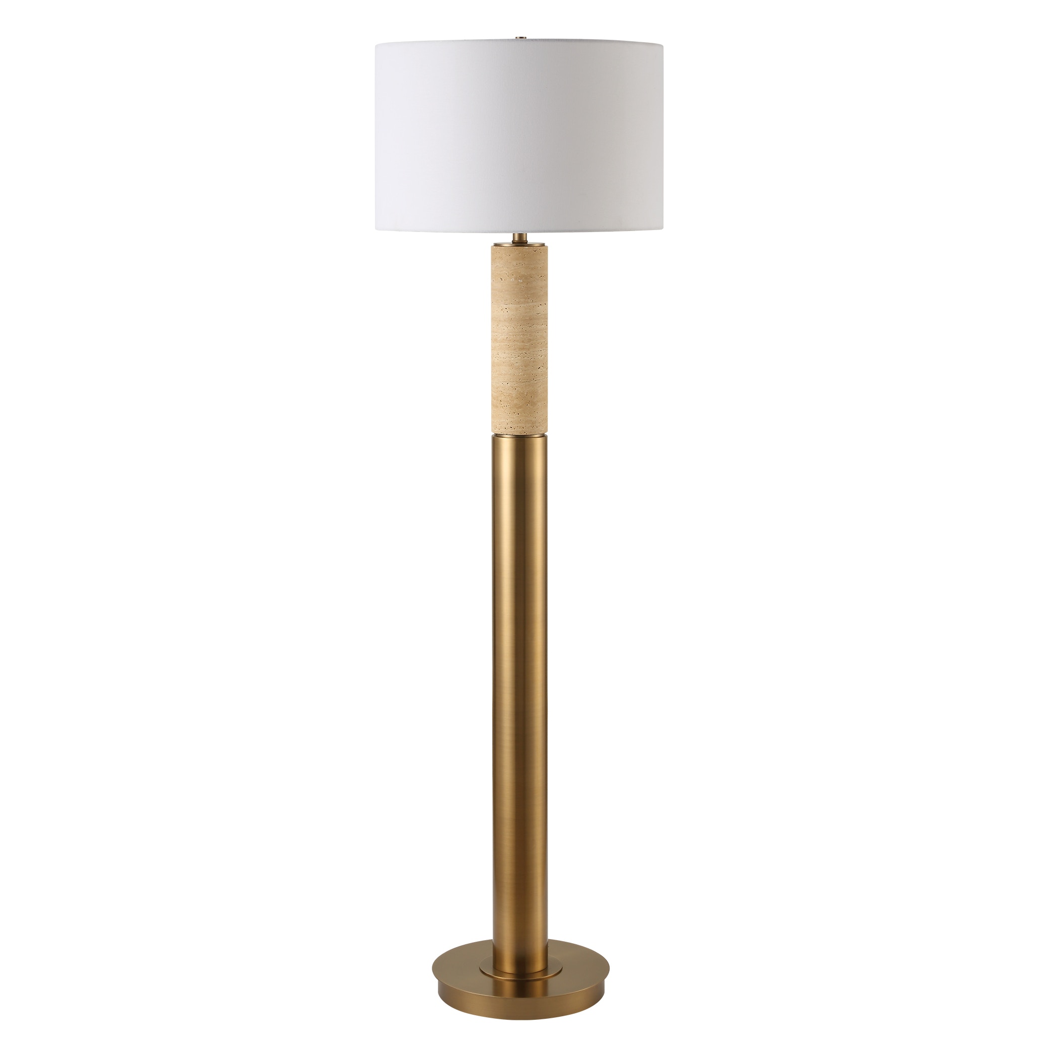 Uttermost Table and Floor Lamps Knox Travertine Floor Lamp 30294